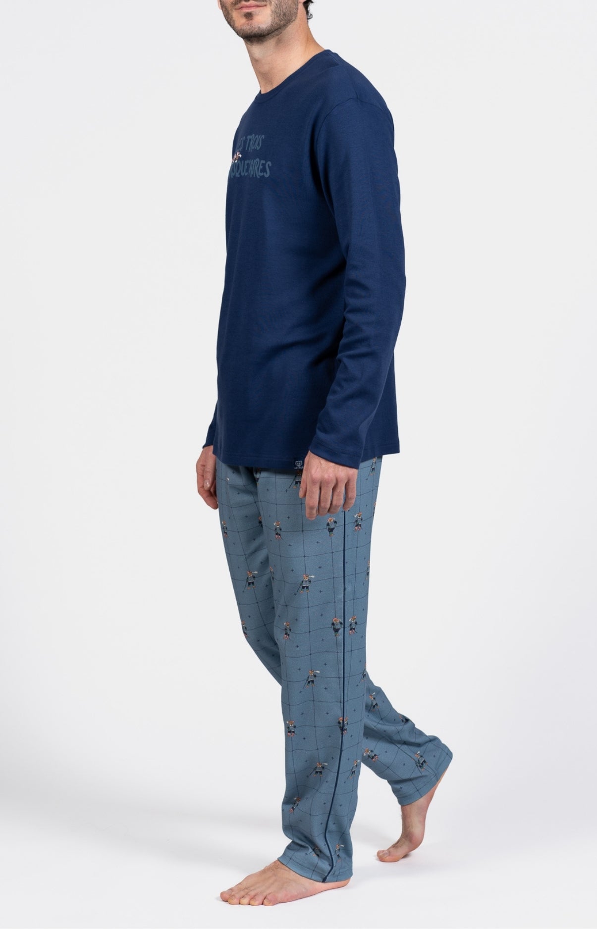 Pyjama long Homme Mousquetaires Bleu 5
