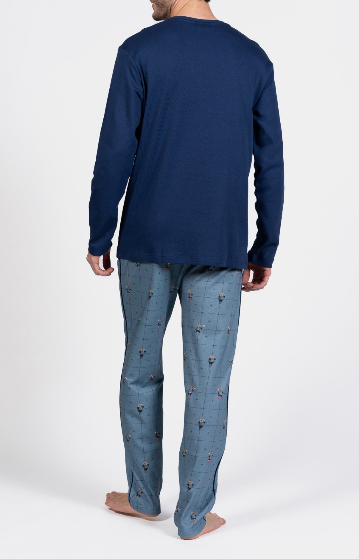 Pyjama long Homme Mousquetaires Bleu 6