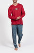 Pyjama long Homme Cadre Rouge et Bleu 1