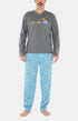 Pyjama long Homme Toast Bleu et Jaune 1