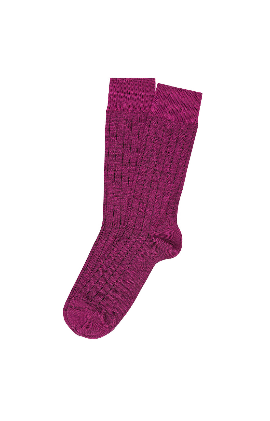 Chaussettes Homme Unies Laine et Coton Violet et Bordeaux 2