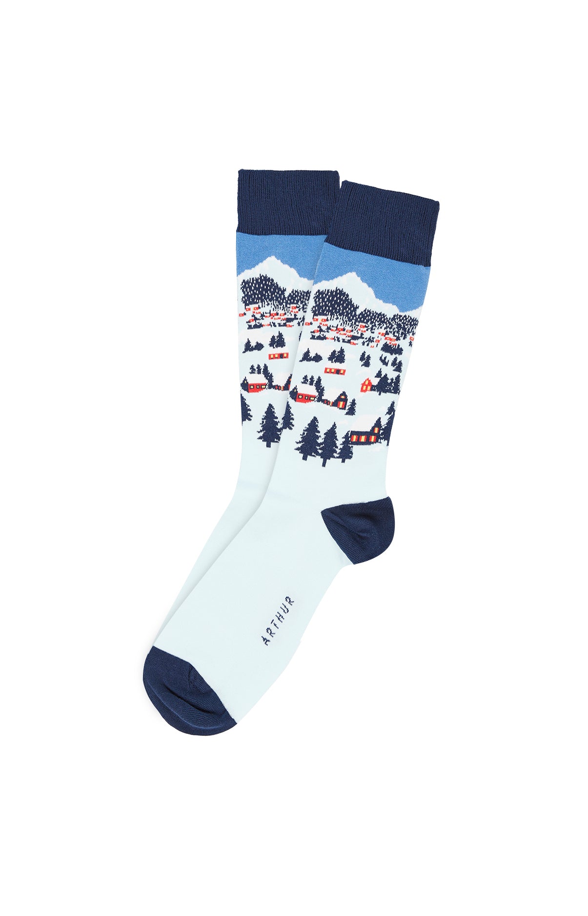 Chaussettes Homme Petits Chalets Bleu 1
