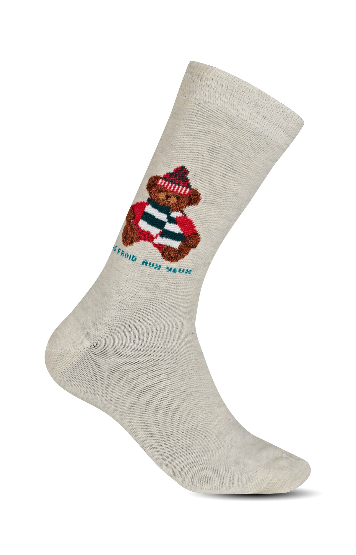Chaussettes Homme Teddy Blanc et Ivoire 1