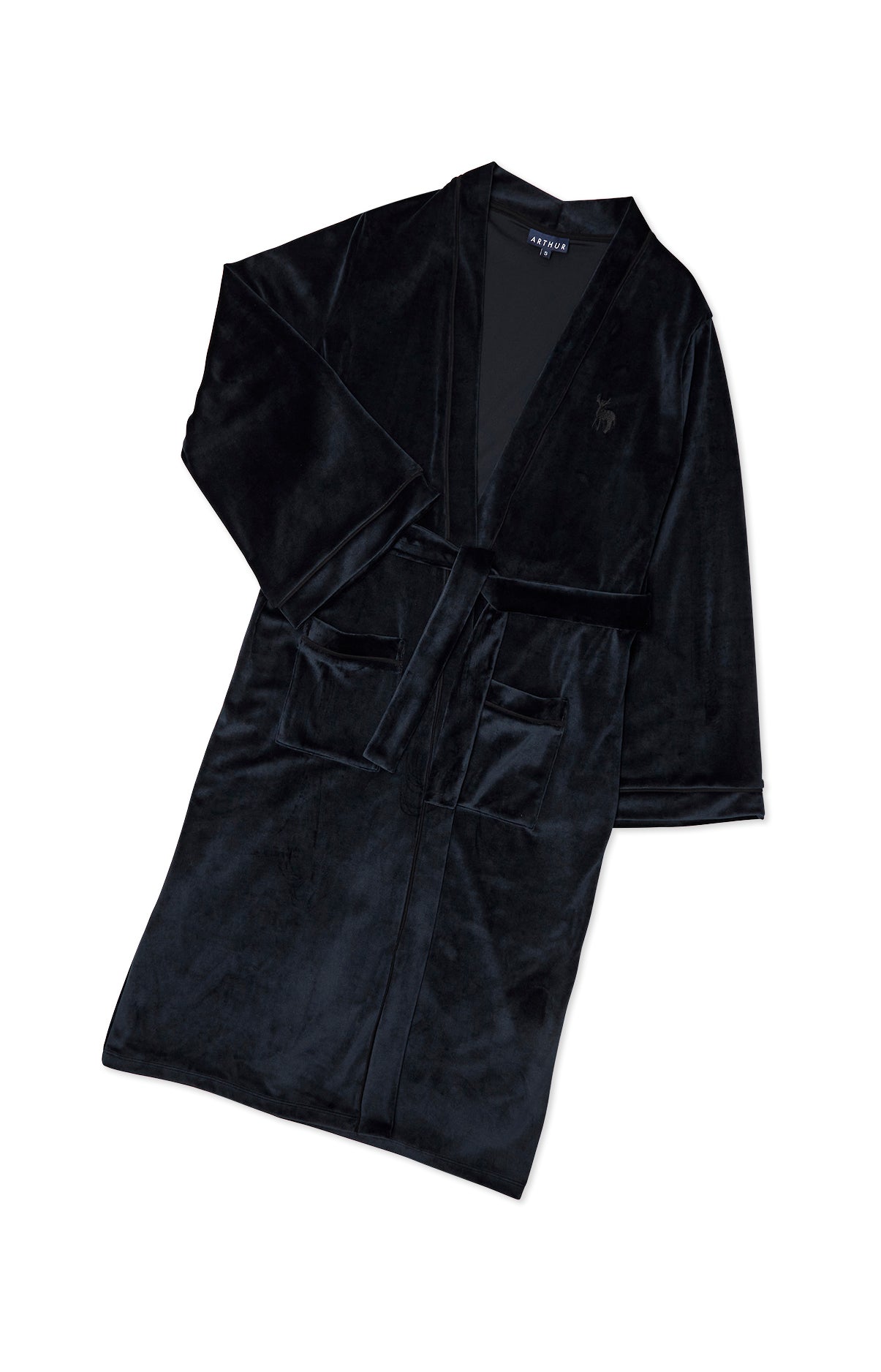 Peignoir Uni Femme Nuit Marine 3