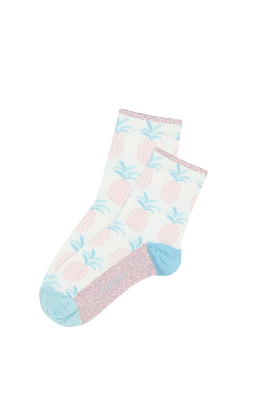 Chaussettes Homme Ananas Blanc et Ivoire 1