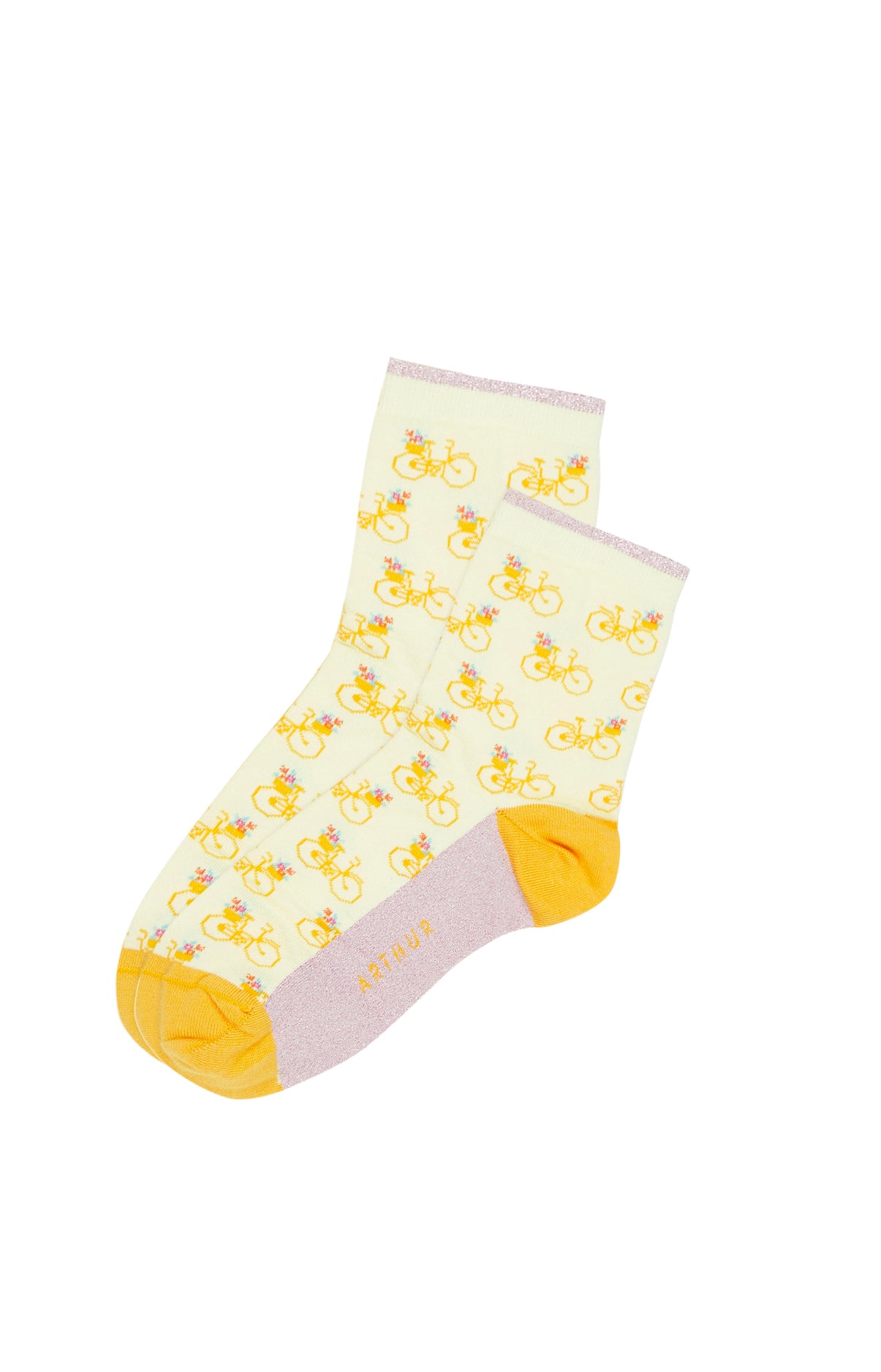 Chaussettes Homme Petit Vélo Jaune 1