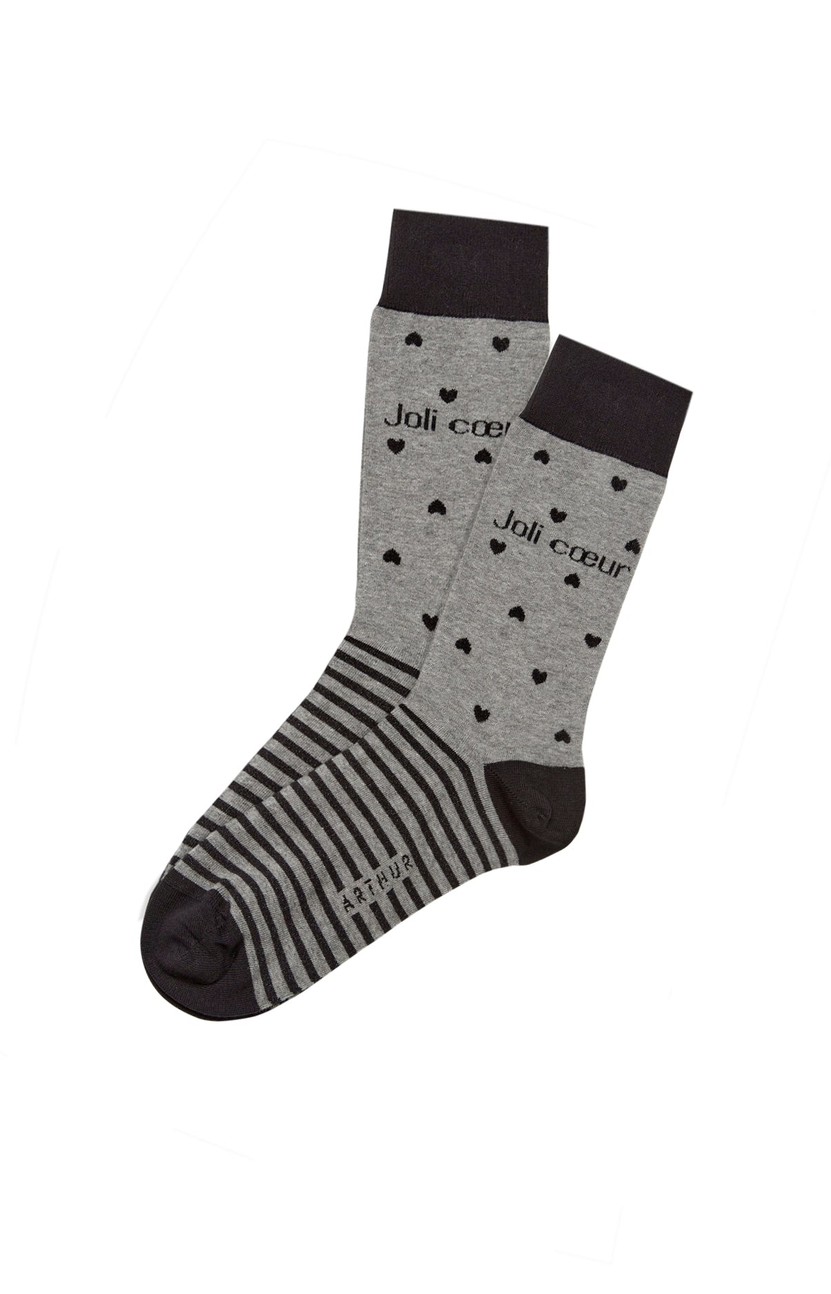 Chaussettes Homme Joli Coeur Gris 3