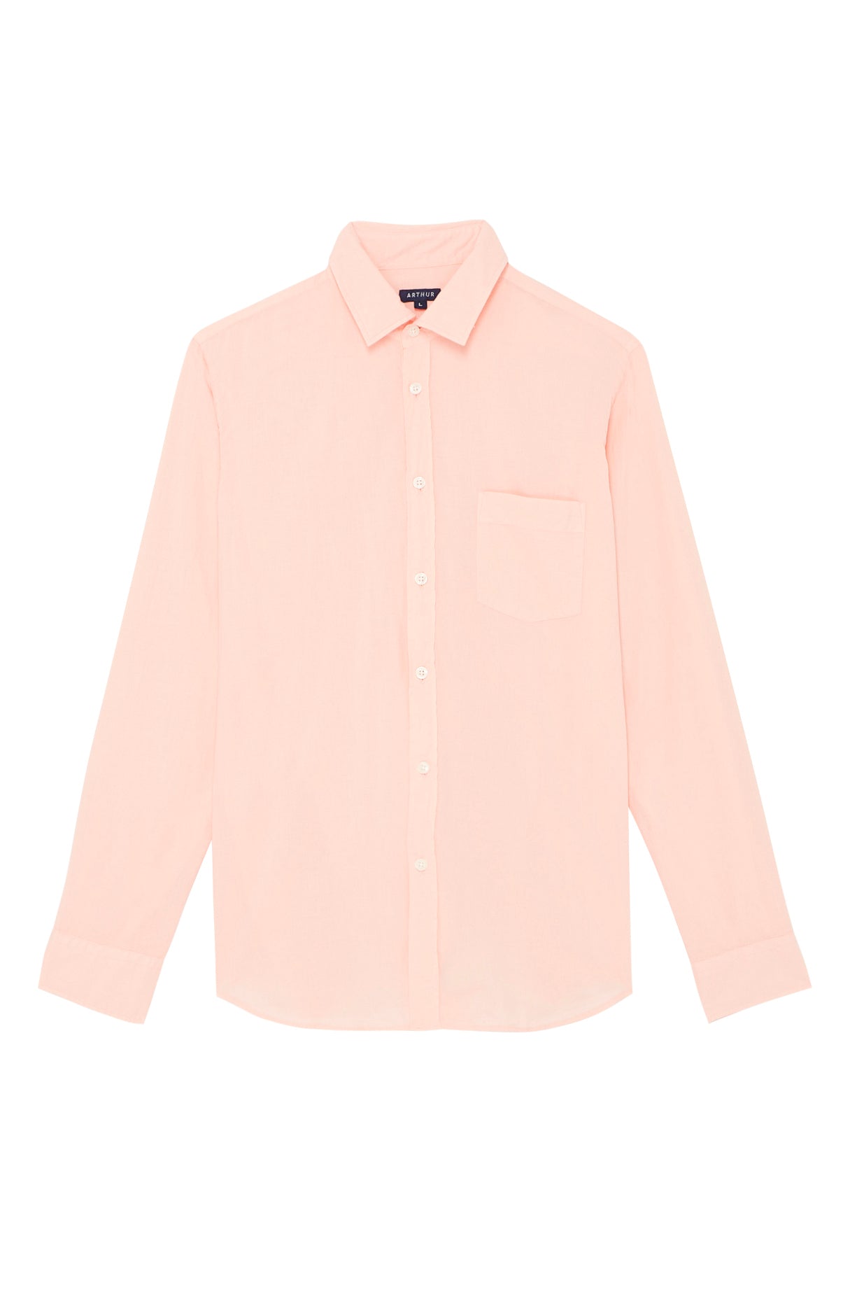Chemise Homme manches longues Voile de coton Blanc et Ivoire 23