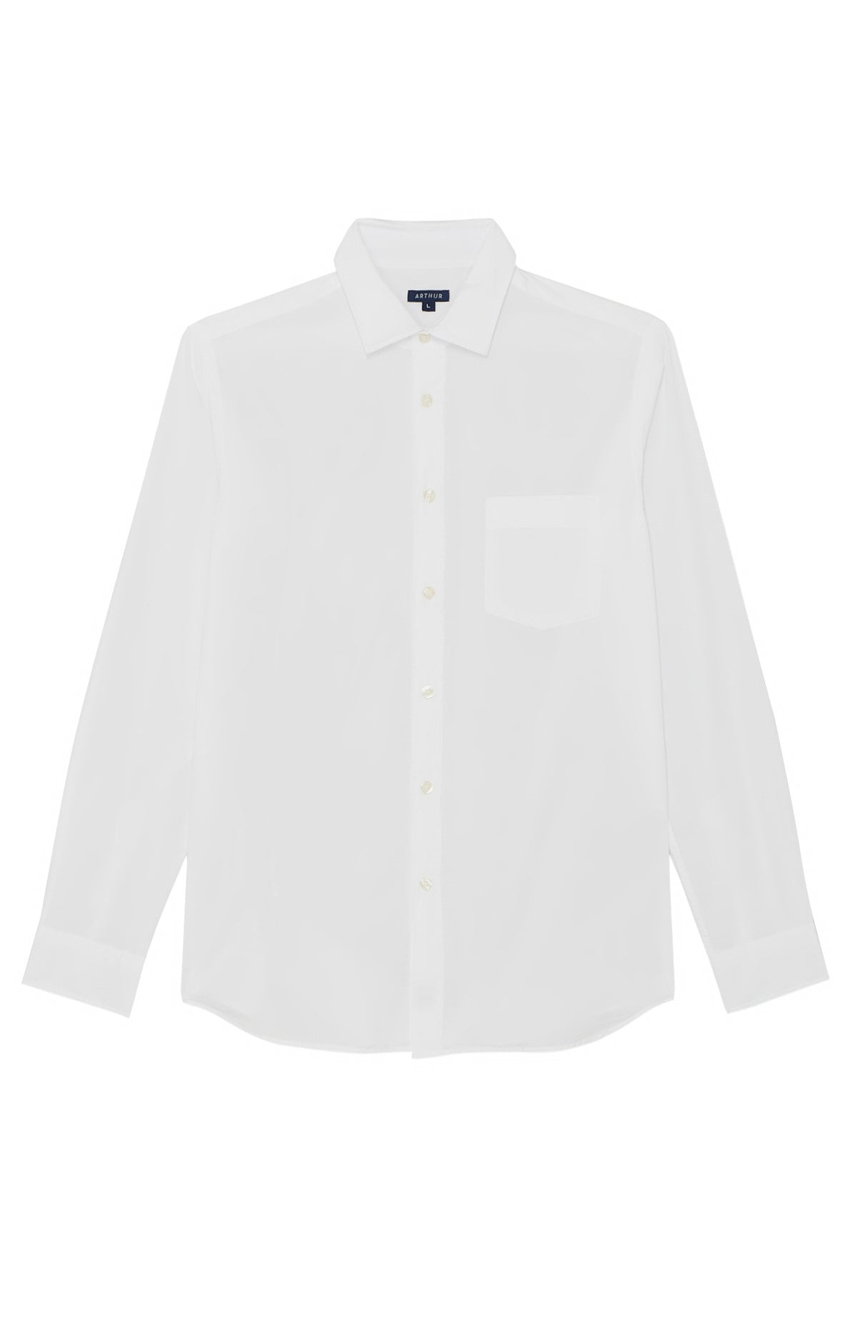 Chemise Homme manches longues Voile de coton Blanc et Ivoire 6