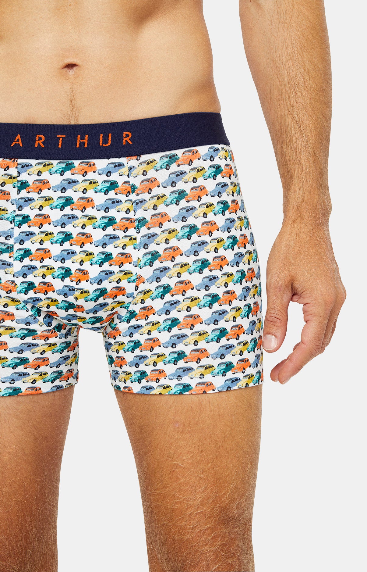 Boxer Homme 2CV Blanc et Ivoire 9