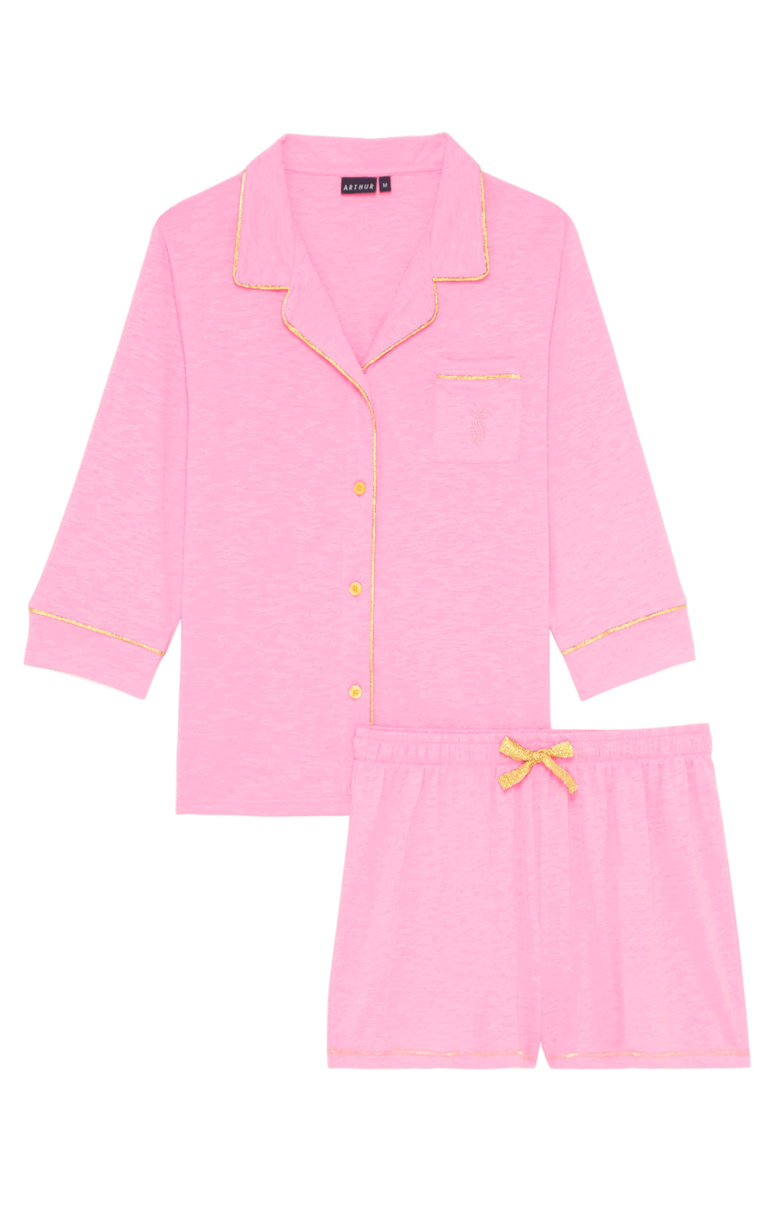 Pyjama court boutonné - Polyester et Coton 3