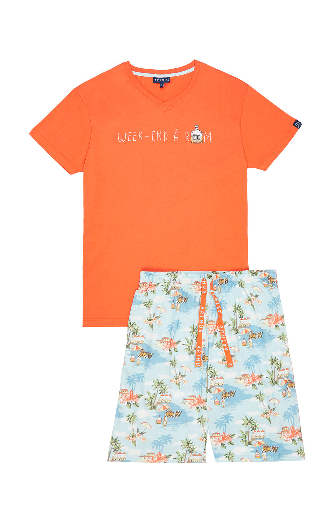 Pyjashort Homme Rhum Multicolore 3