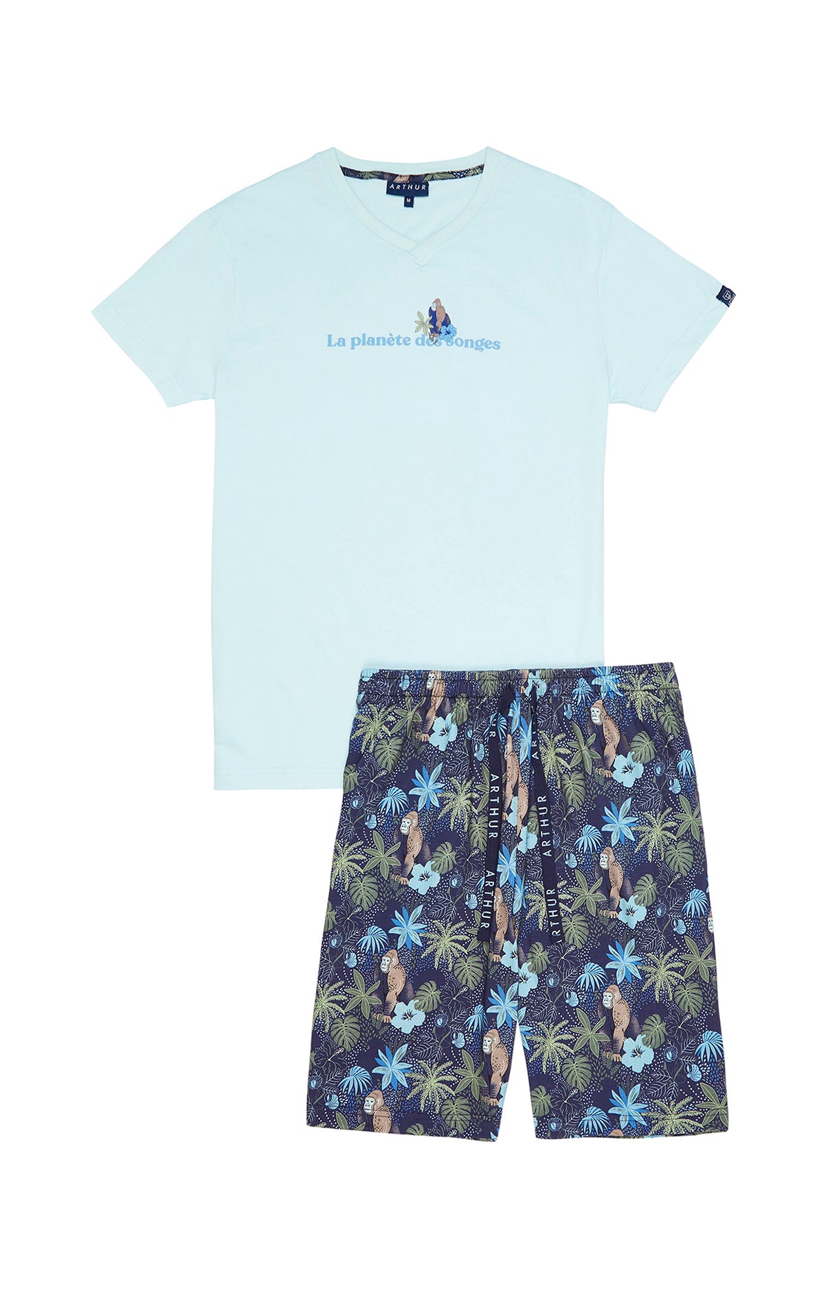 Pyjashort Homme Jungle Marine 3