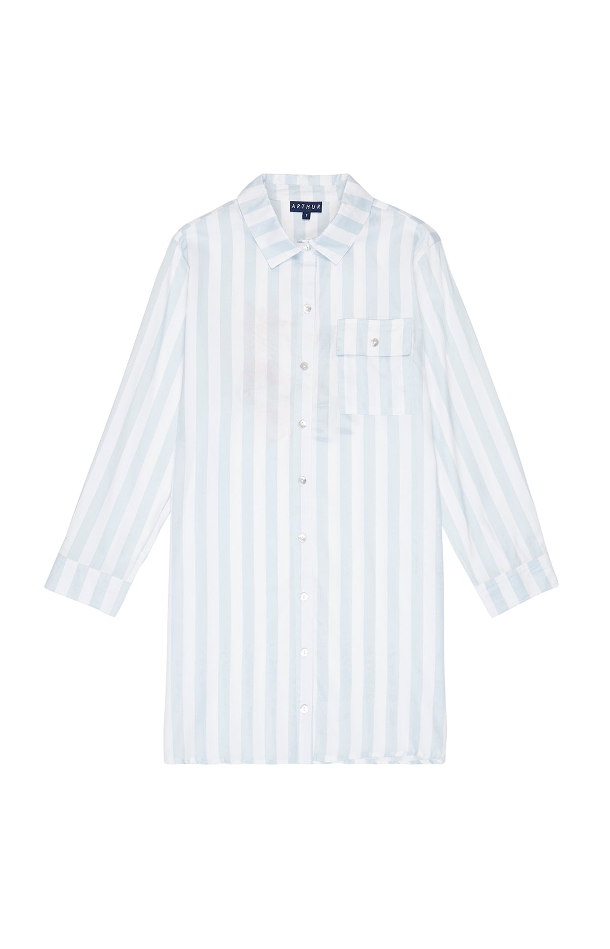 Robe Chemise Femme Rayure Tahiti Bleu 3