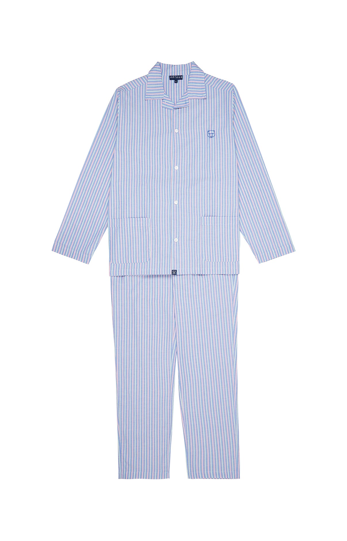 Pyjama long boutonné Homme Riverside Multicolore 3