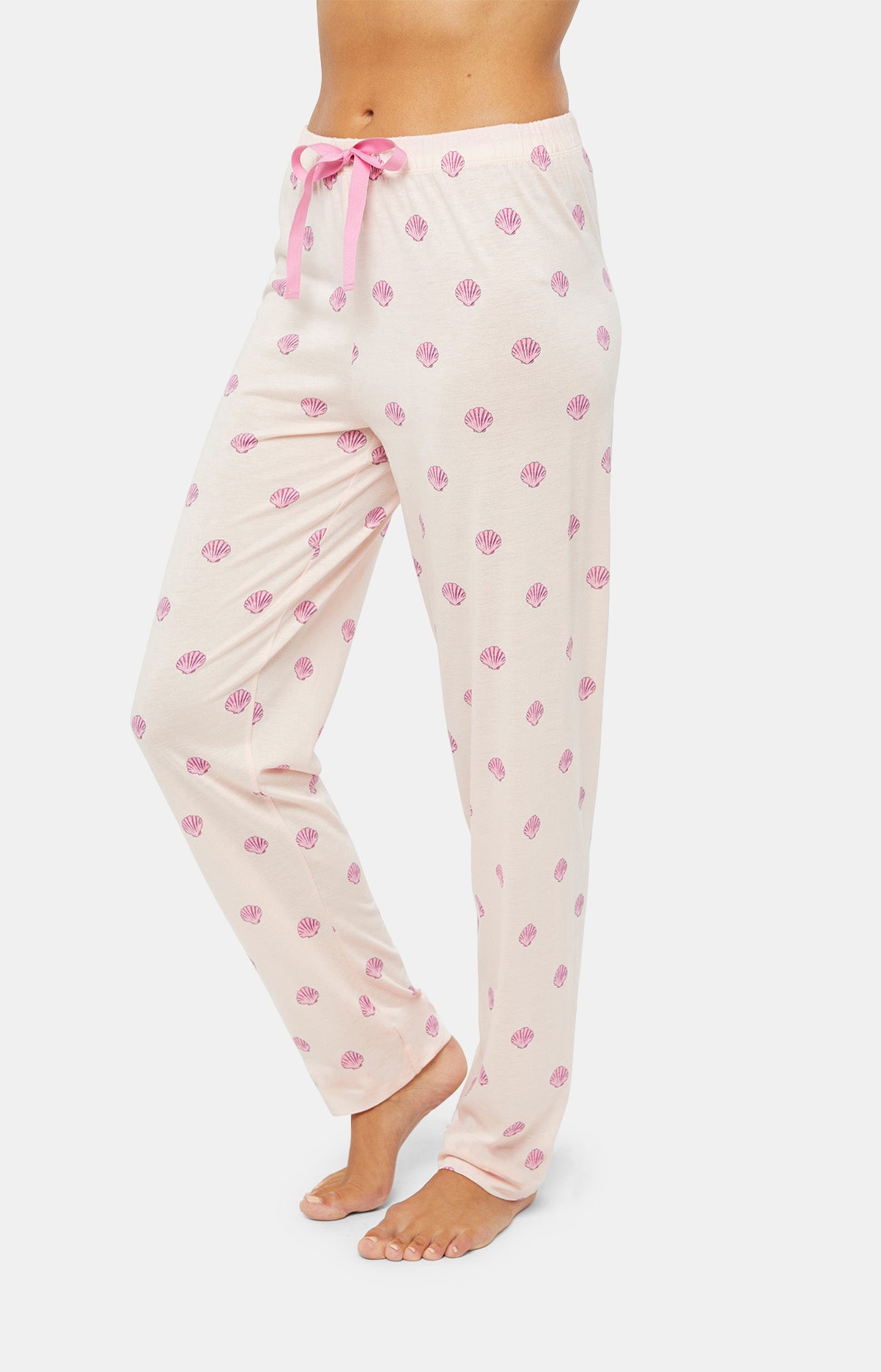 Pyjama long boutonné Femme Coquillage Rose 4