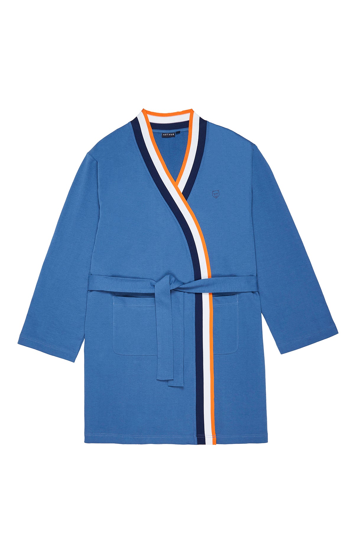 Robe de chambre Homme Coton Bleu 3
