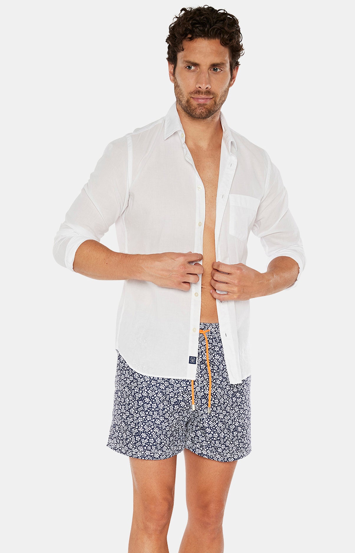 Short de bain Homme Fleur Marine 2