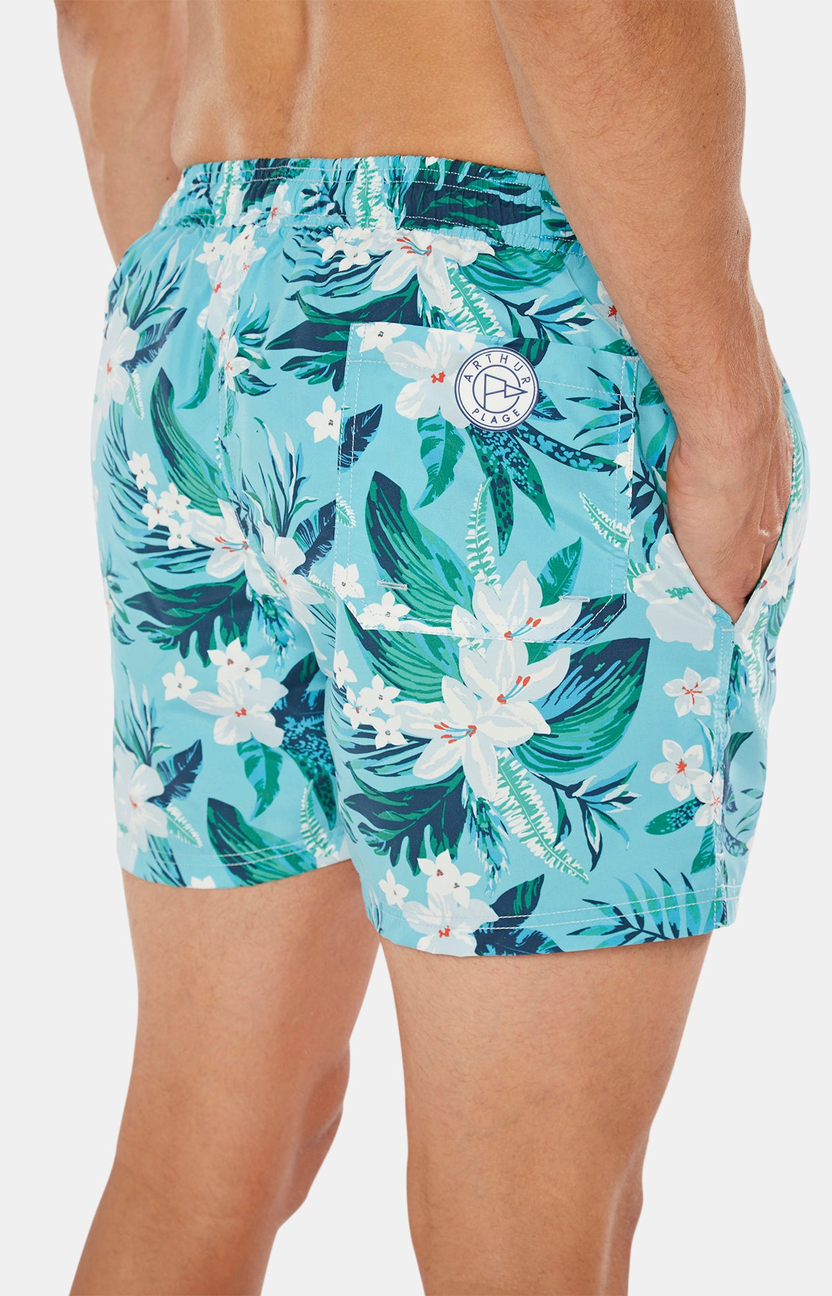 Short de bain Homme Tropique Bleu 6
