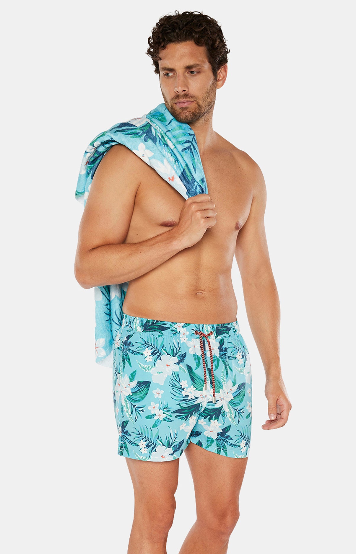 Short de bain Homme Tropique Bleu 2
