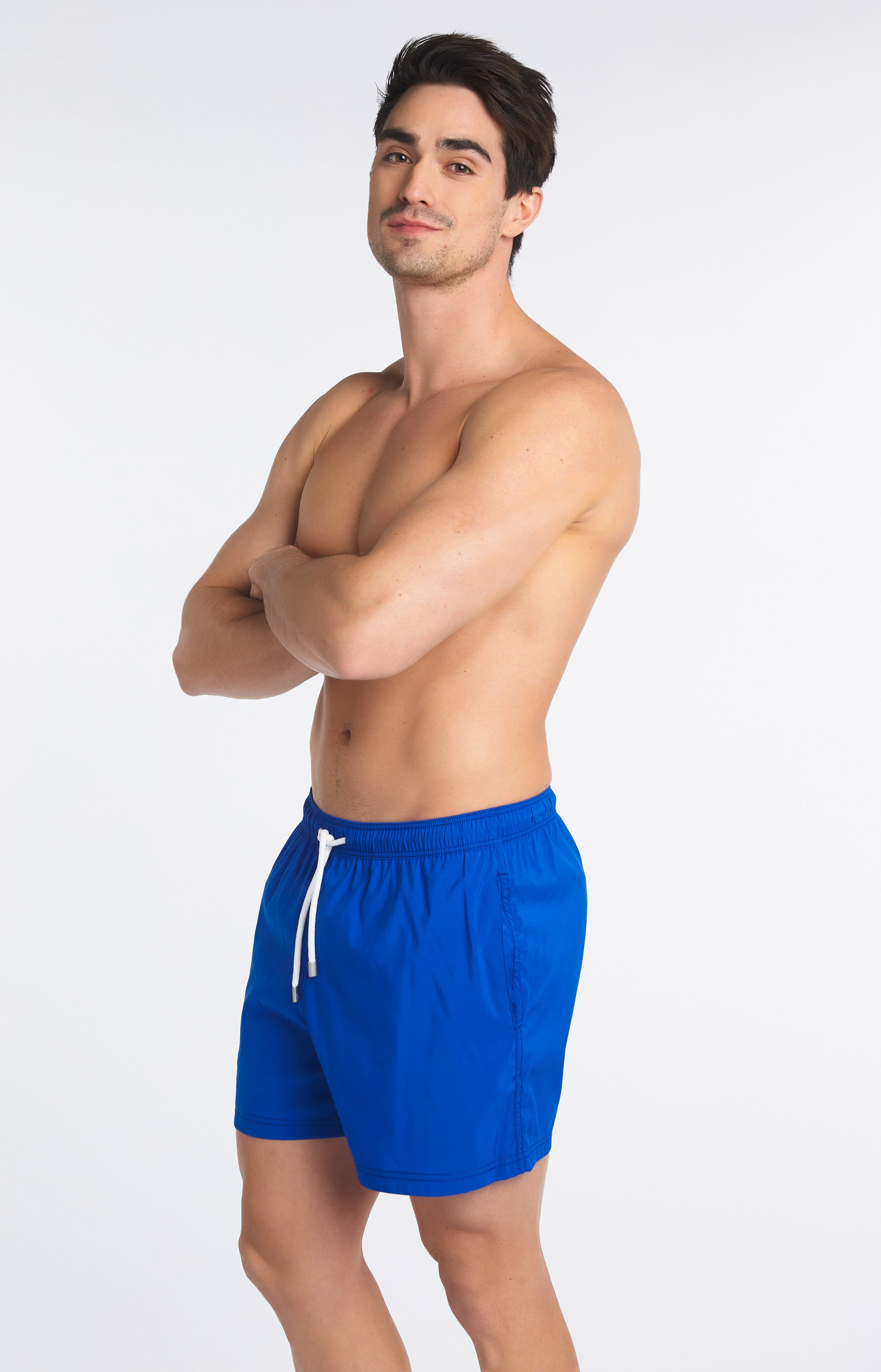 Short de bain Homme uni Bleu 17
