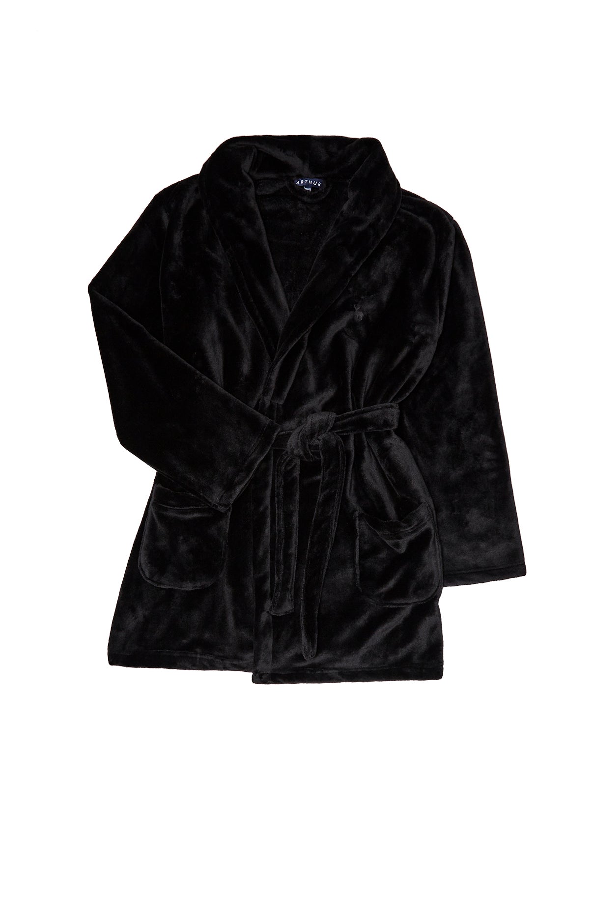 Robe de Chambre Uni Noir 3