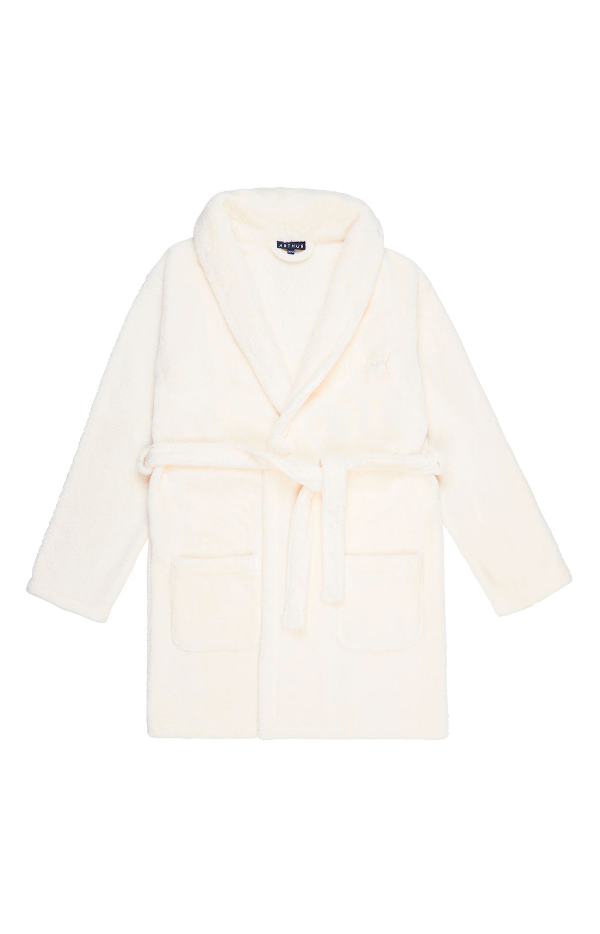 Robe de Chambre Femme Polaire Blanc et Ivoire 3