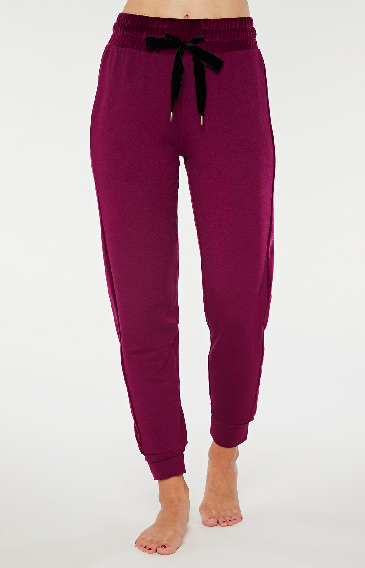 Pyjama long Femme Belle de nuit Violet et Bordeaux 4