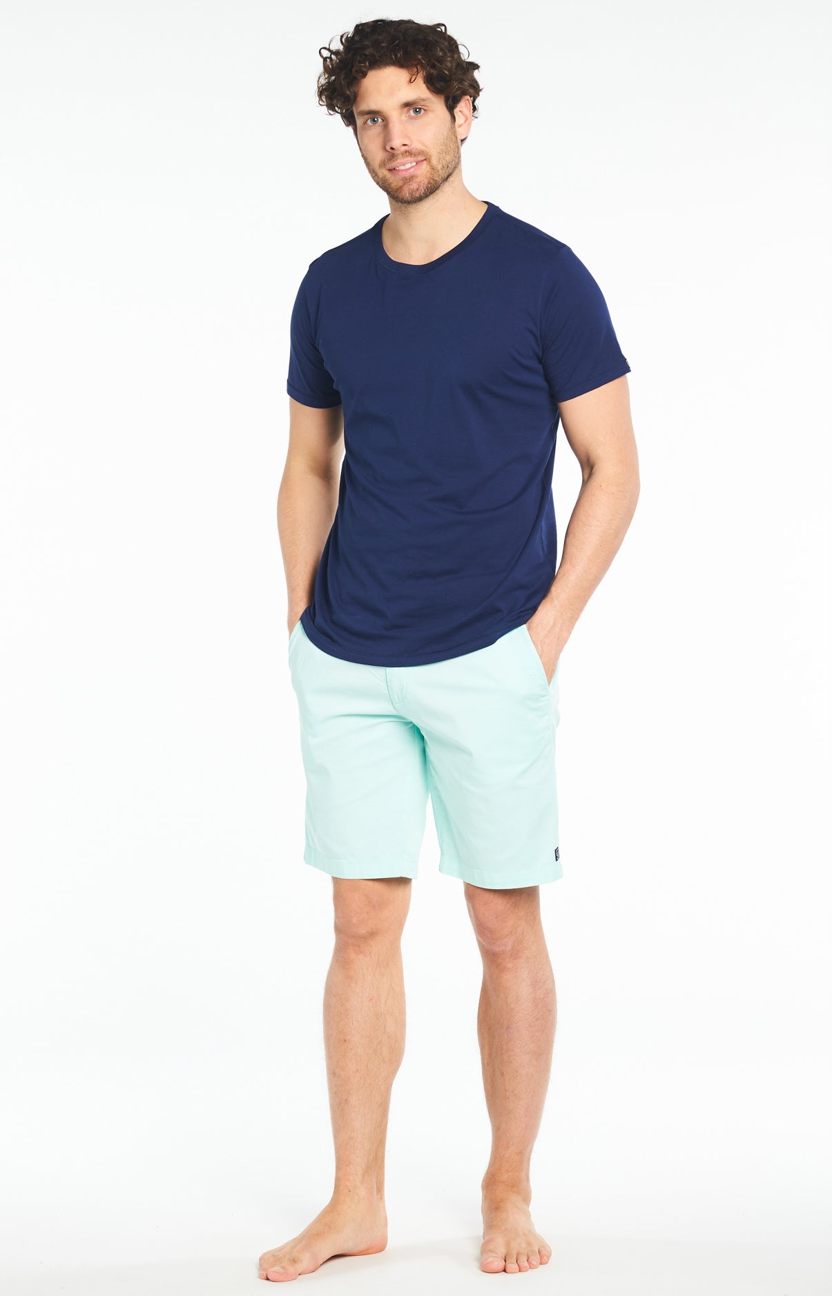 Bermuda Homme uni Bleu 4