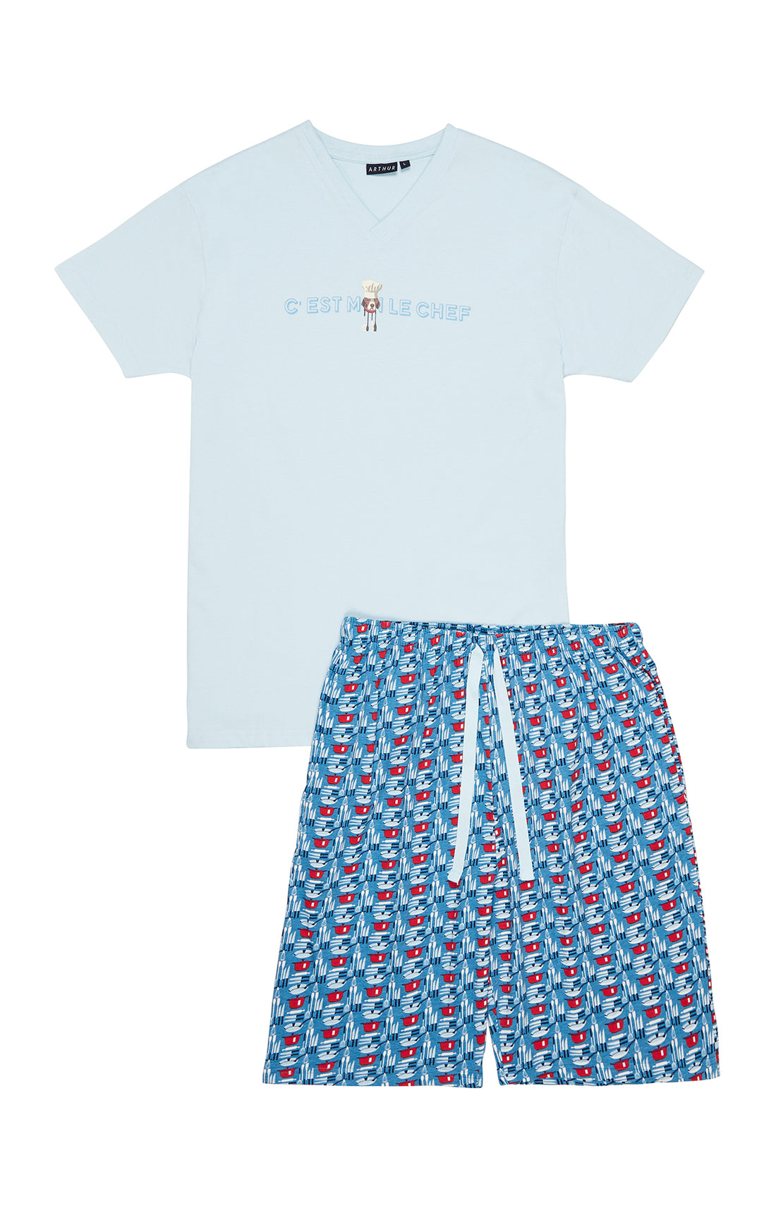 Pyjashort Homme Ustensibles Bleu 3