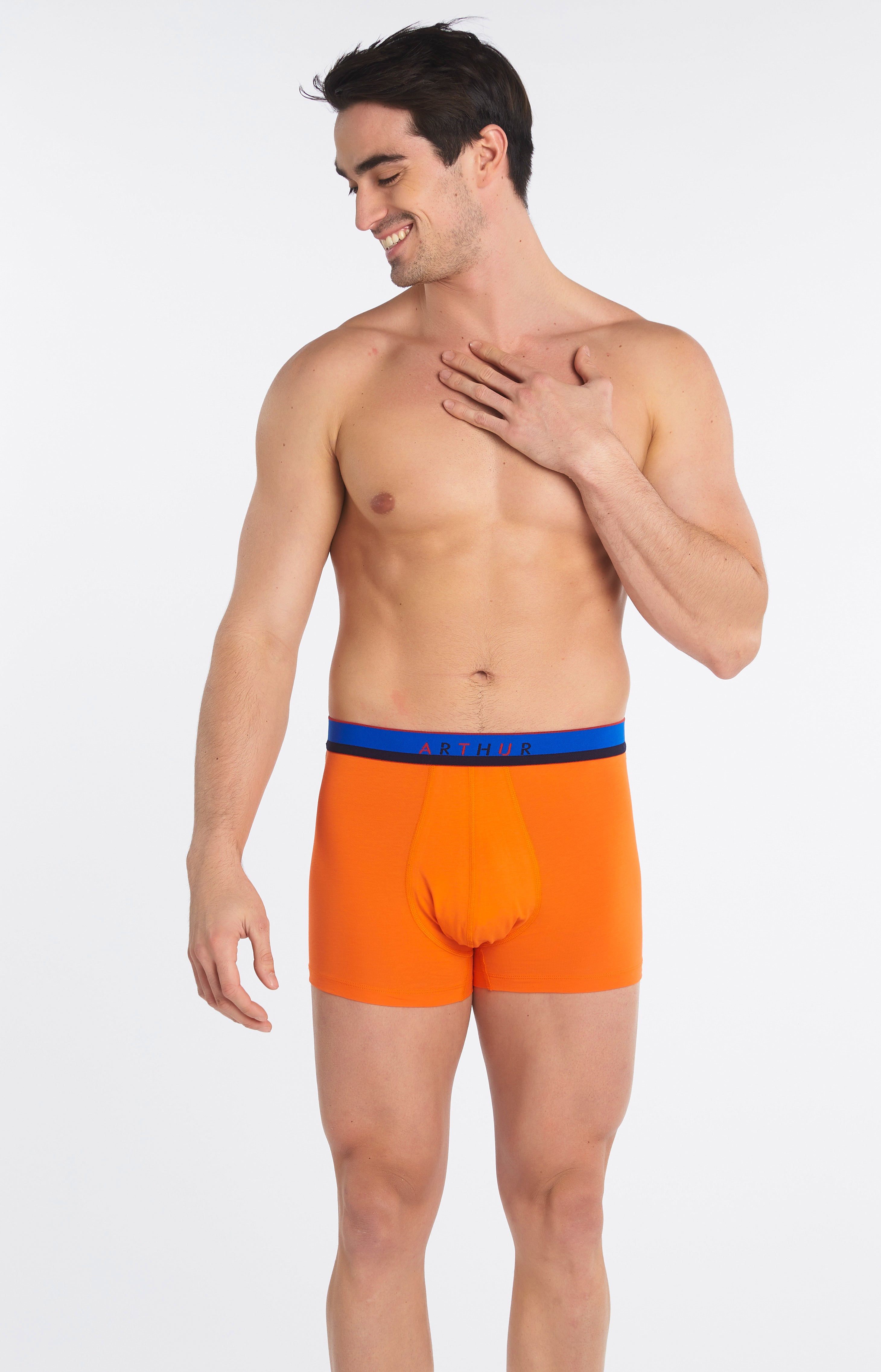 Boxer Slippé Homme Uni Marine 27