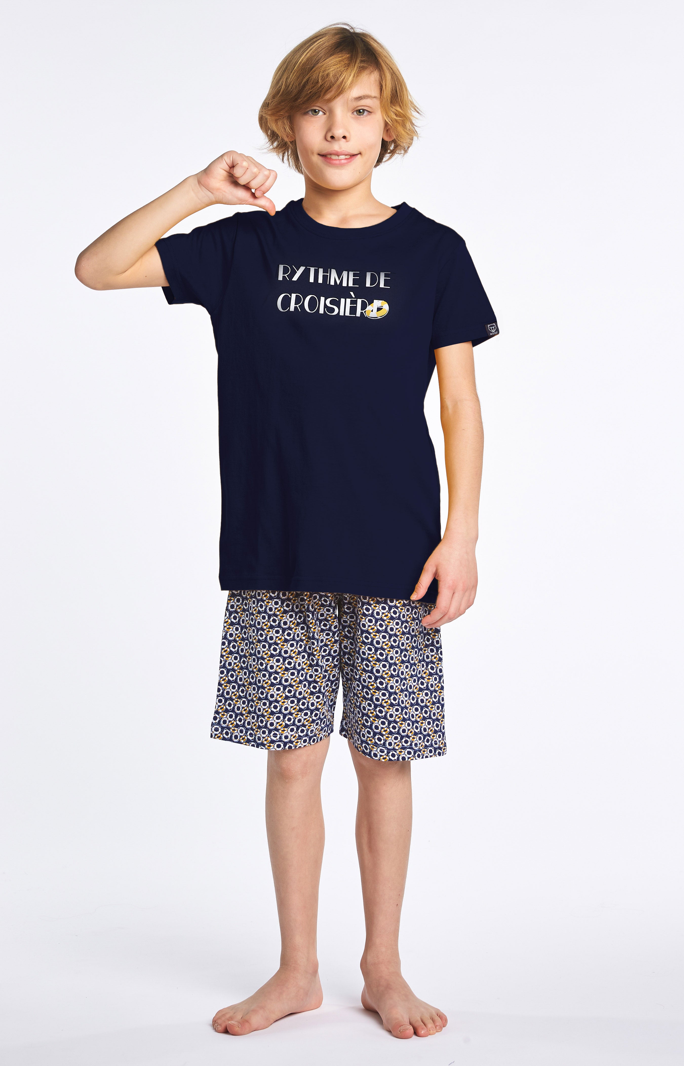 Pyjama court Enfant Bouée Marine 6