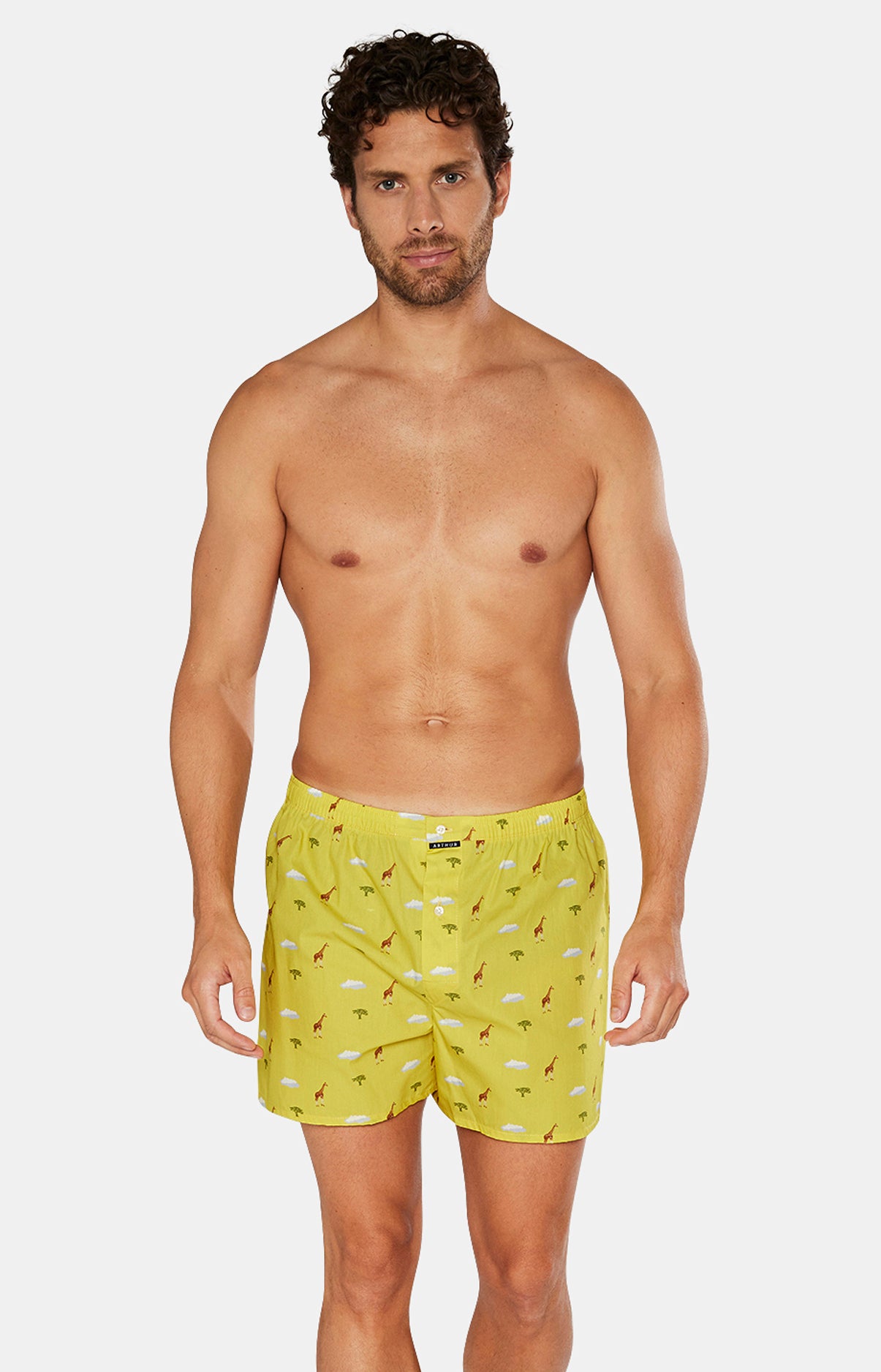 Caleçon classique Homme Girafe Jaune 1