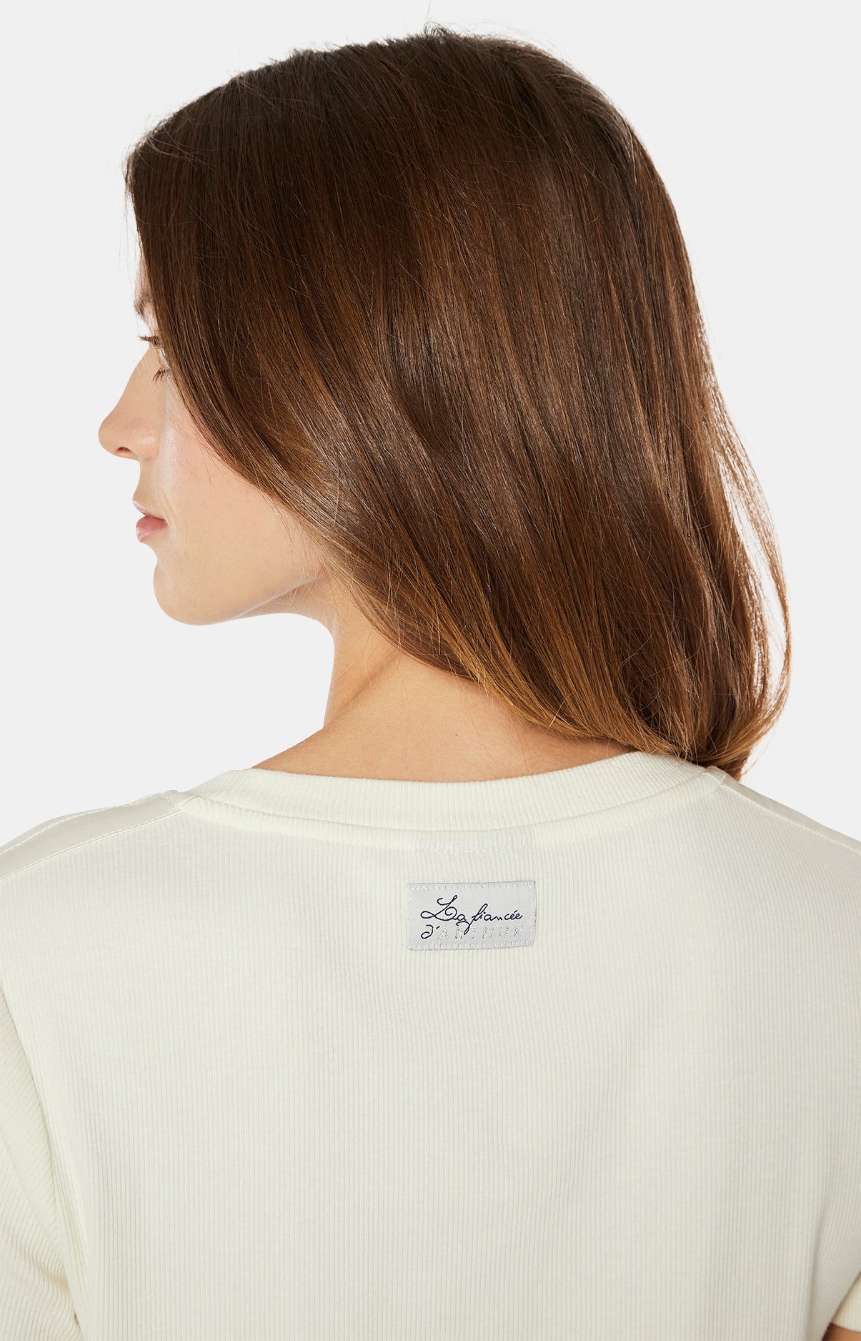 Tee-shirt Femme manches courtes Blanc et Ivoire 5