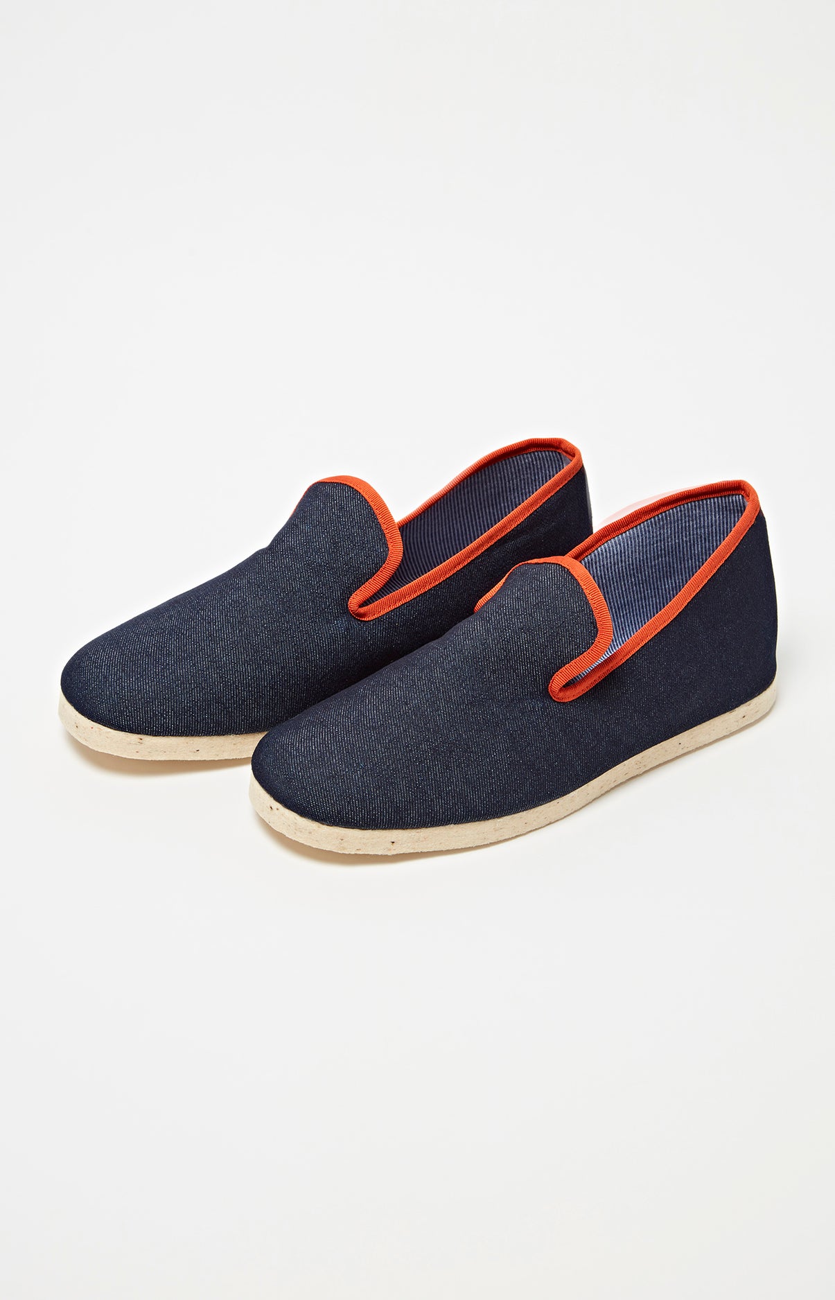Charentaises Homme Unie Bleu 1
