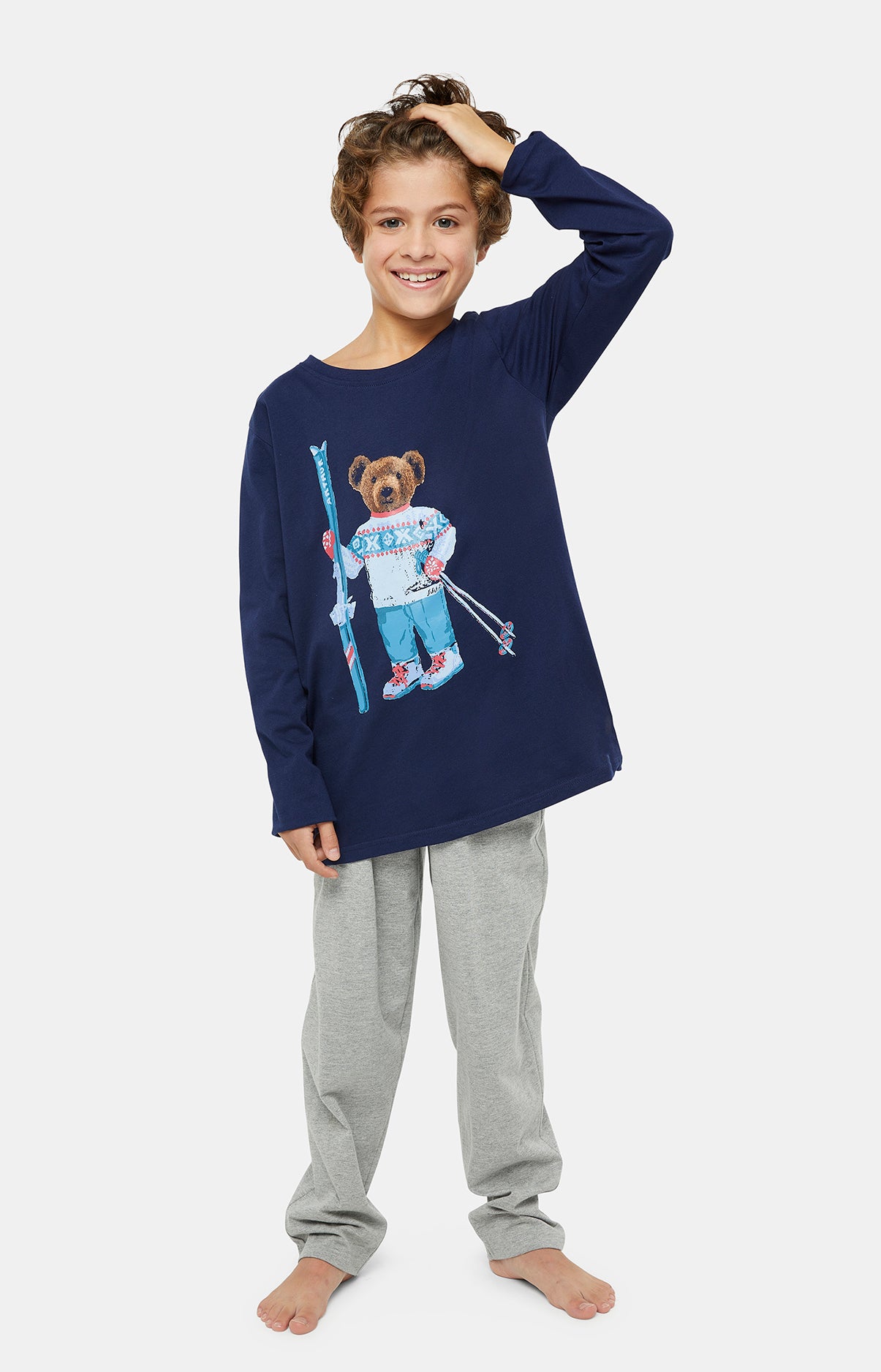 Pyjama long Enfant Teddy Marine 15