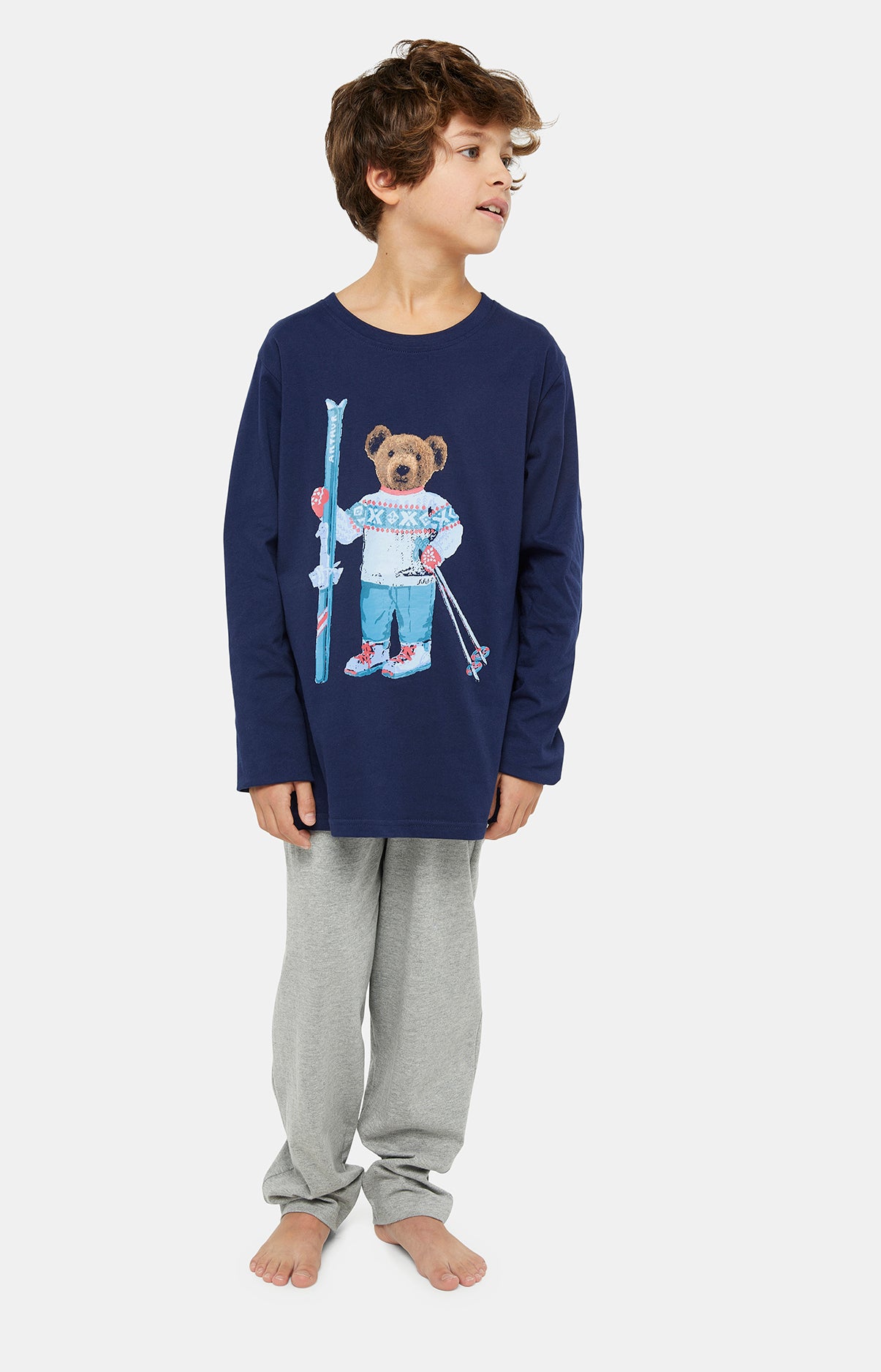 Pyjama long Enfant Teddy Marine 16