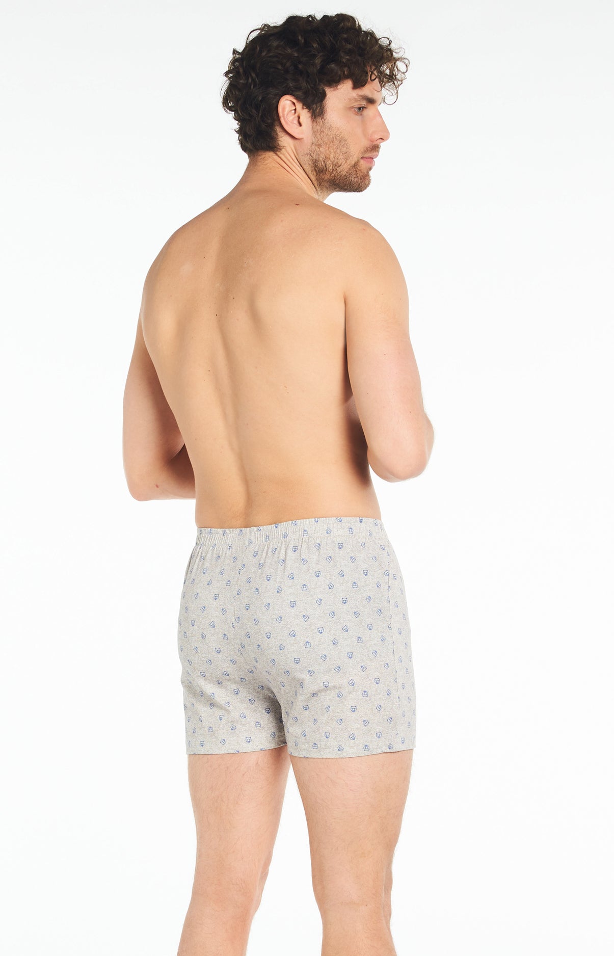 Caleçon de Nuit Homme Logo Gris 5