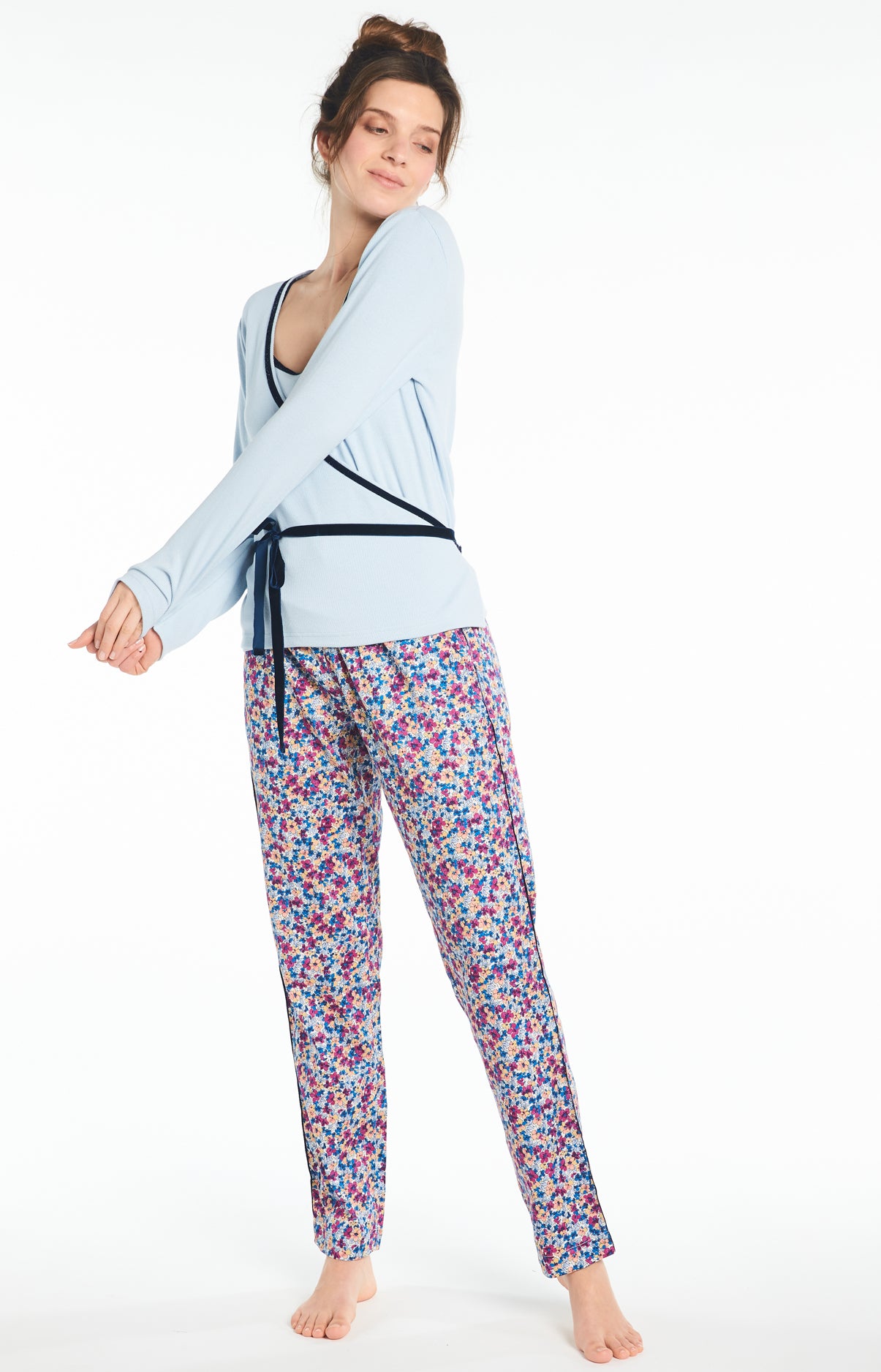 Cache Femme coeur Bleu 4