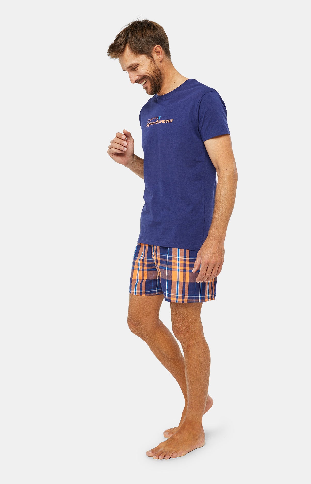 Pyjama court Pyjaméricain Homme Legion dormeur Orange 2