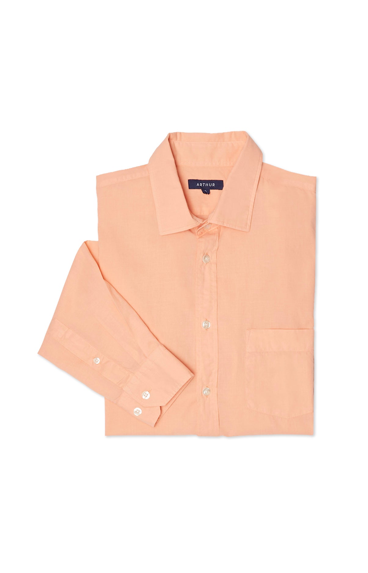 Chemise unie Homme Melon Orange 3
