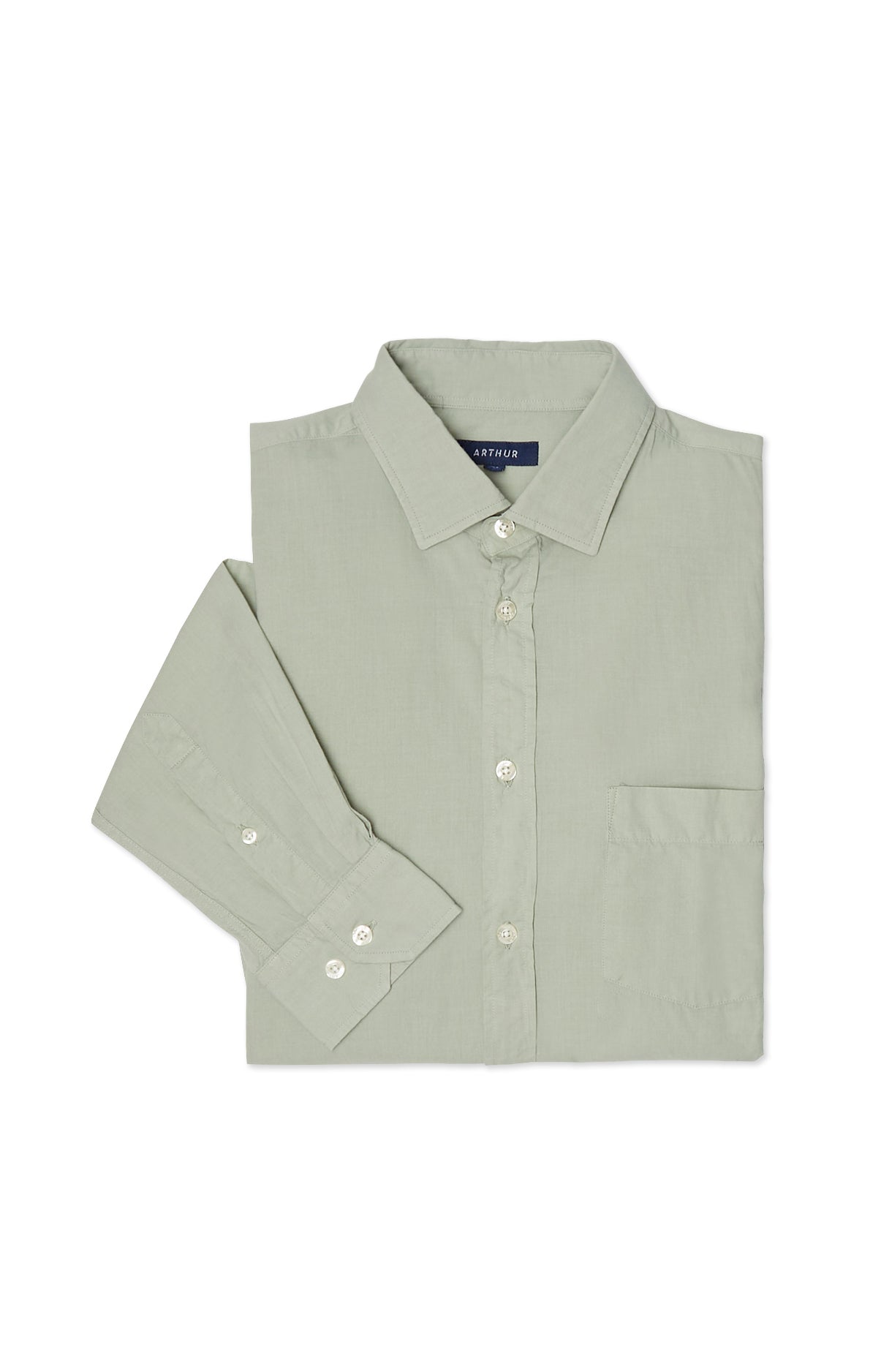 Chemise unie Homme Vert 3