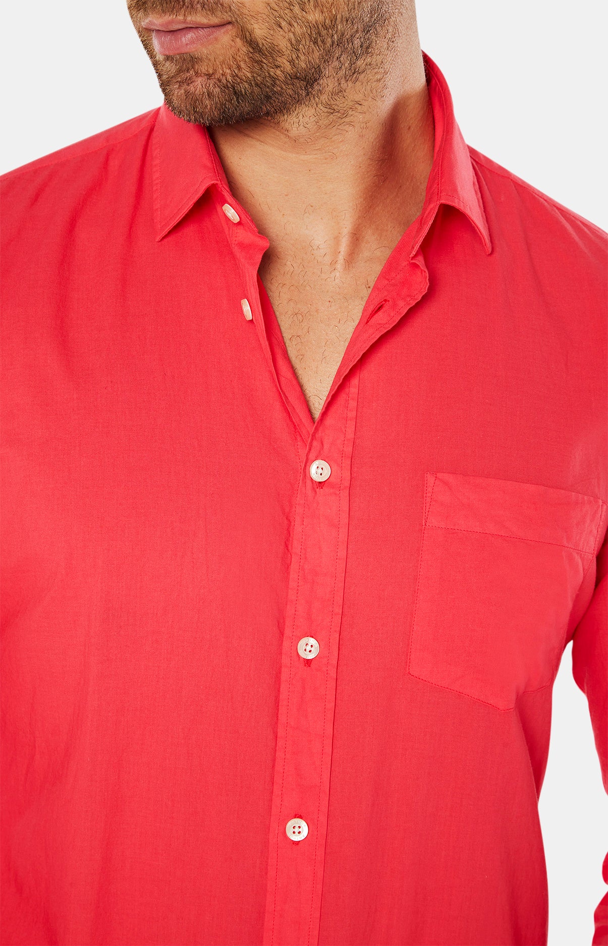 Chemise Homme Voile de Coton Bleu 19