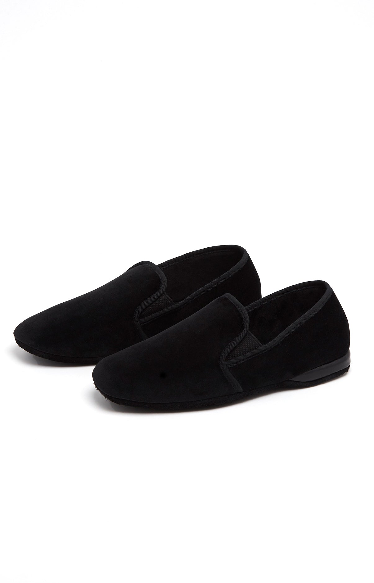 Chaussons Homme Velours Tradi Noir 1