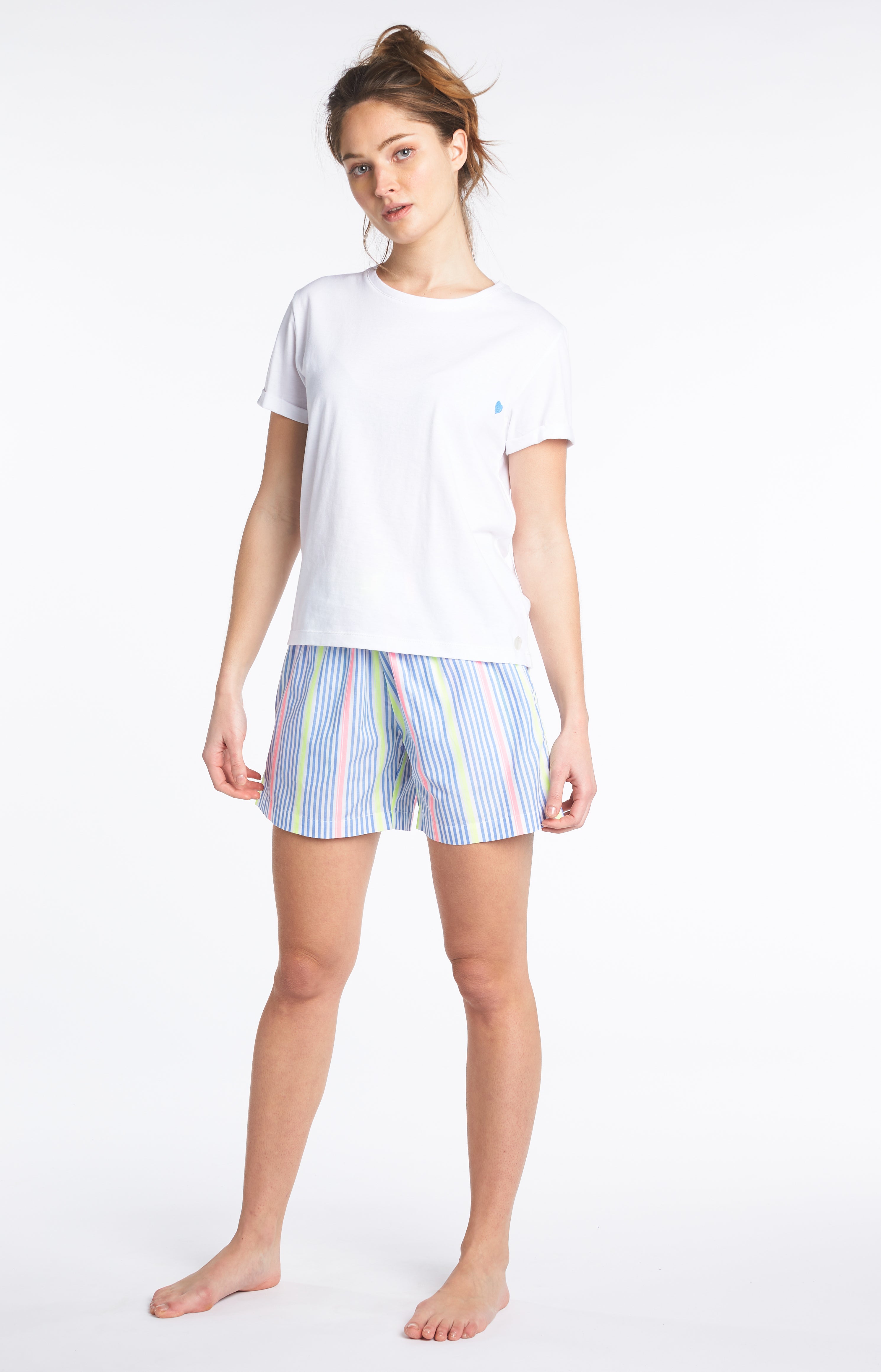 Tee-shirt uni Femme Blanc et Ivoire 17