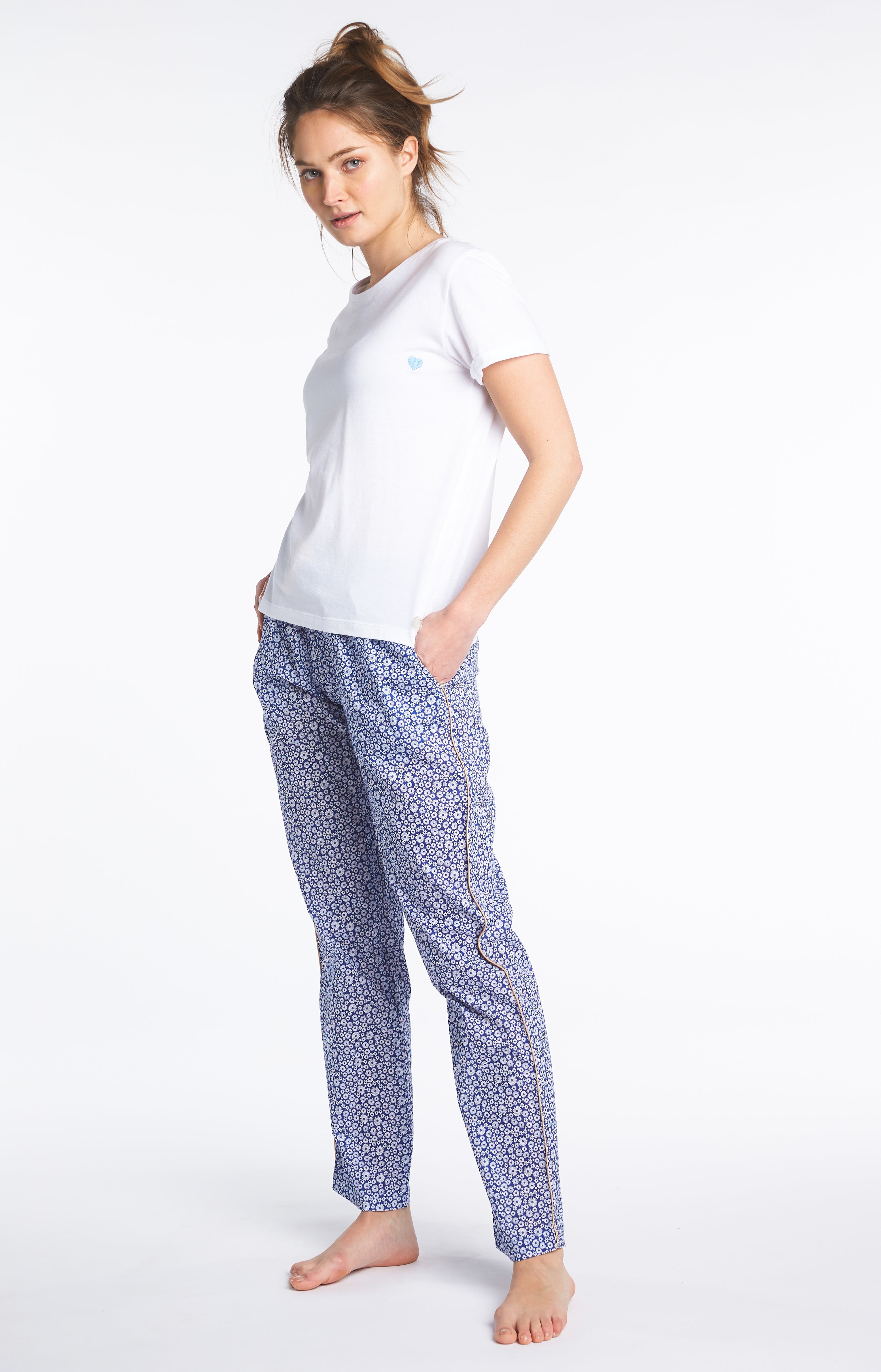 Tee-shirt uni Femme Blanc et Ivoire 18