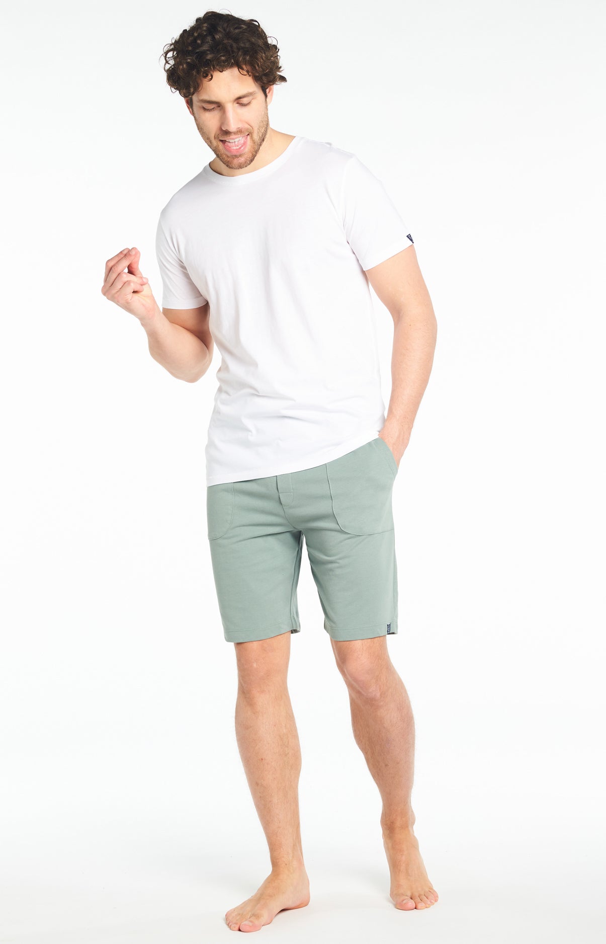 Short Homme uni Vert 6