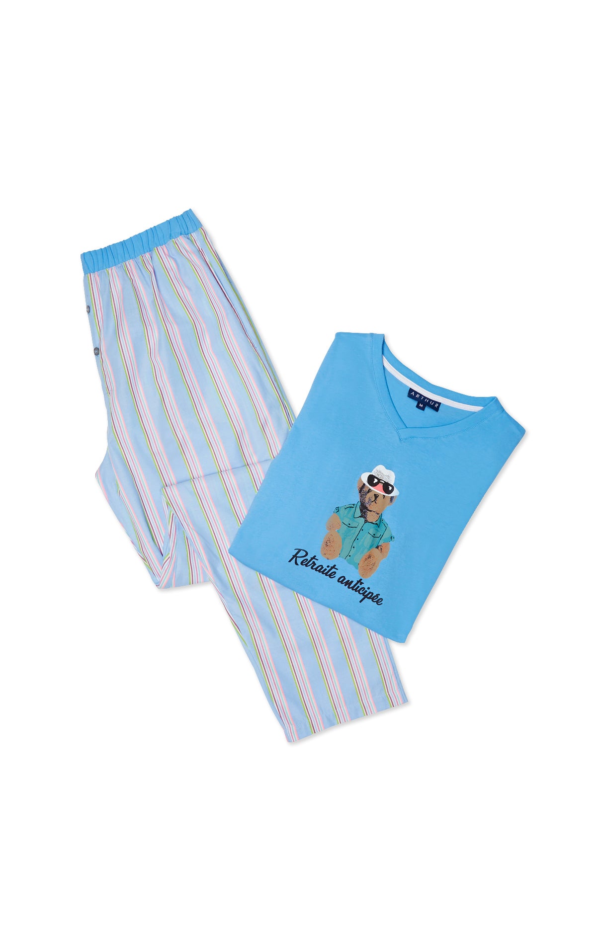 Pyjama long Teddy Homme Bleu 3