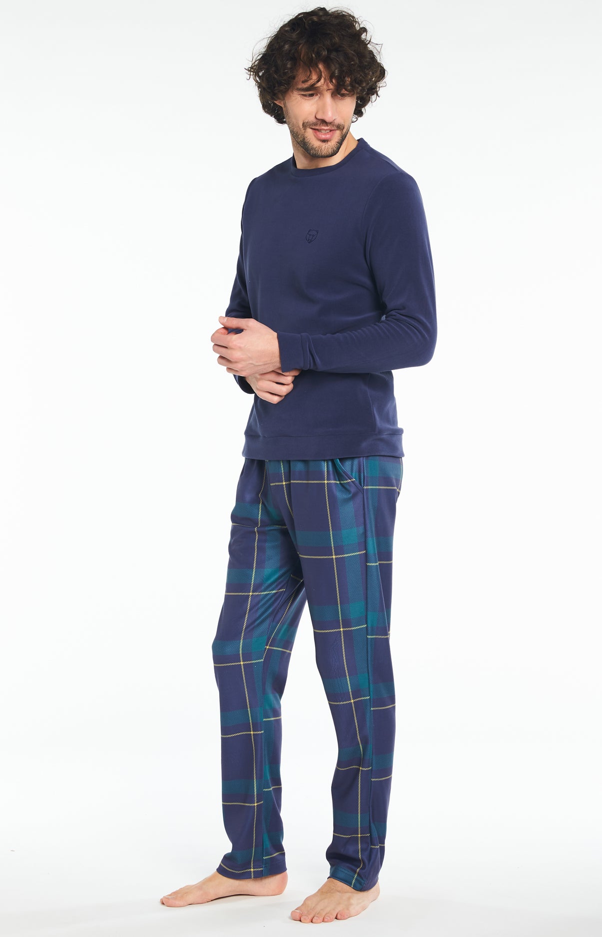 Pyjama long Homme Polaire Benjamin Marine 1