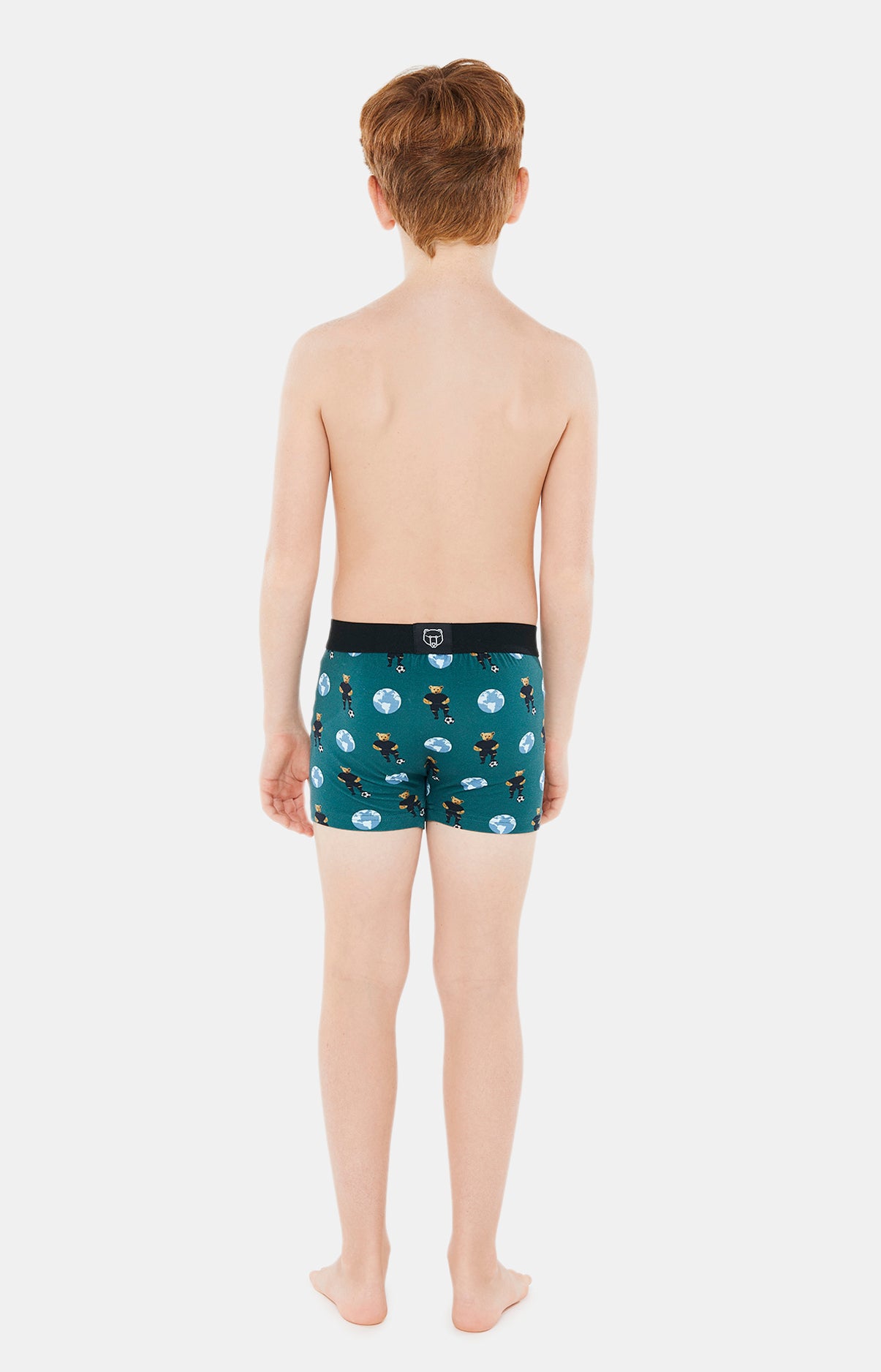 Boxer Enfant Teddy Foot Vert 4